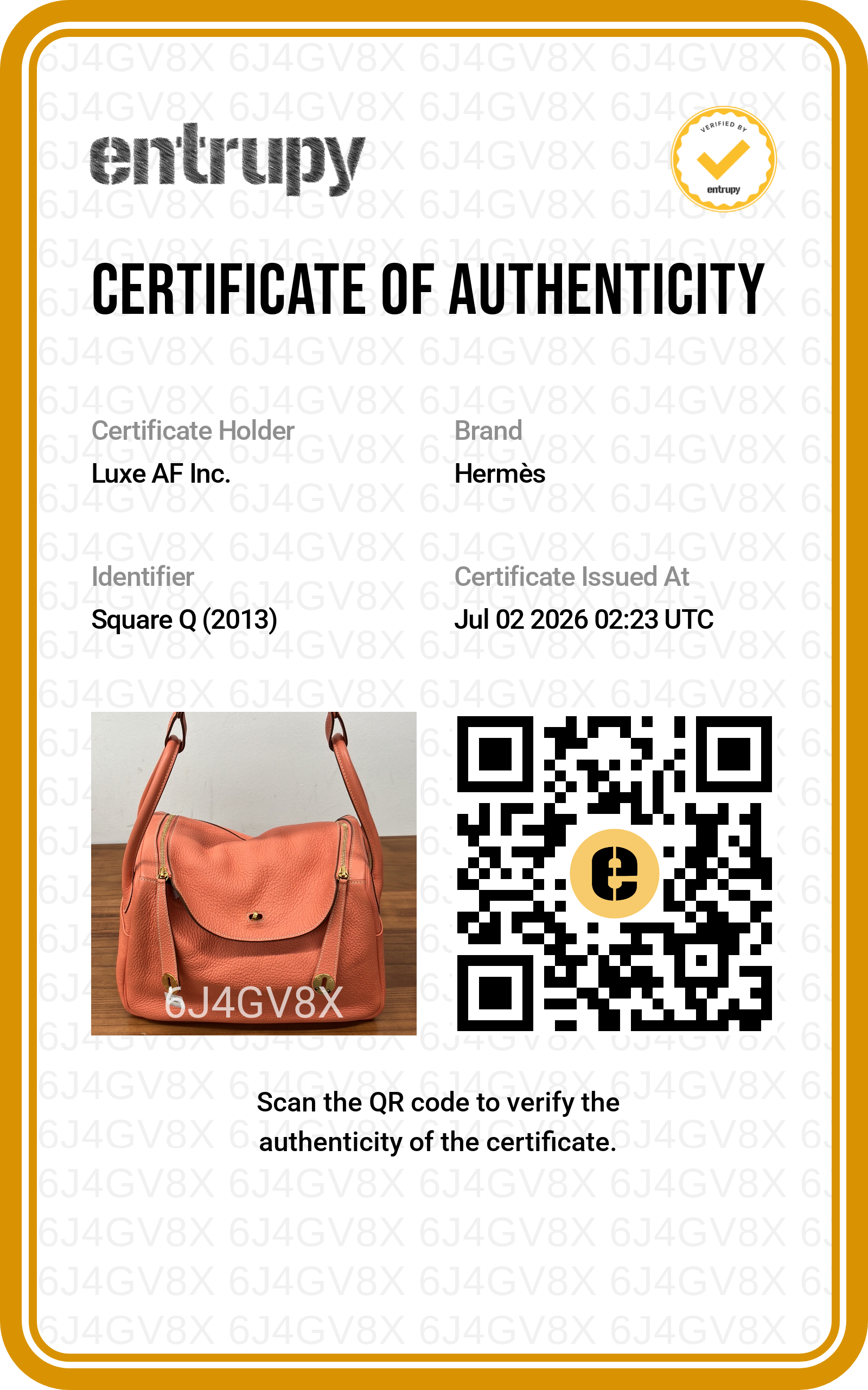 Hermes Lindy34 Orange Leather Handle Bag HR141