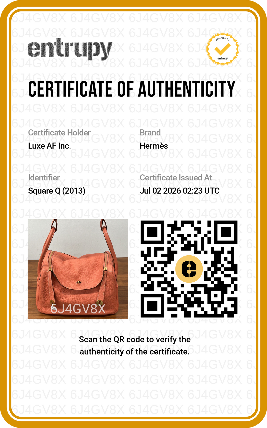 Hermes Lindy34 Orange Leather Handle Bag HR141