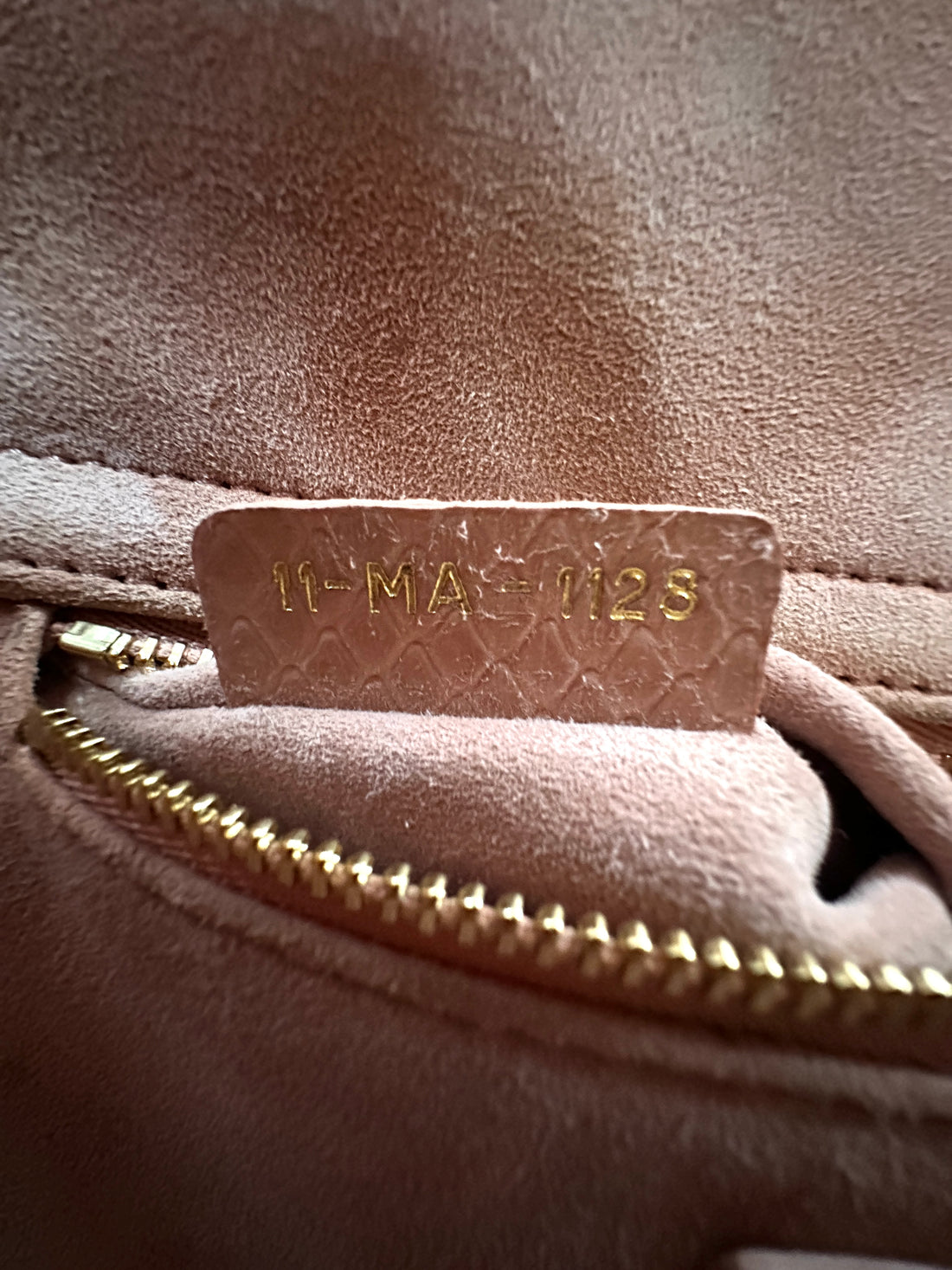 Christian Dior Lady Dior Pink Python Leather Handle Bag DR868