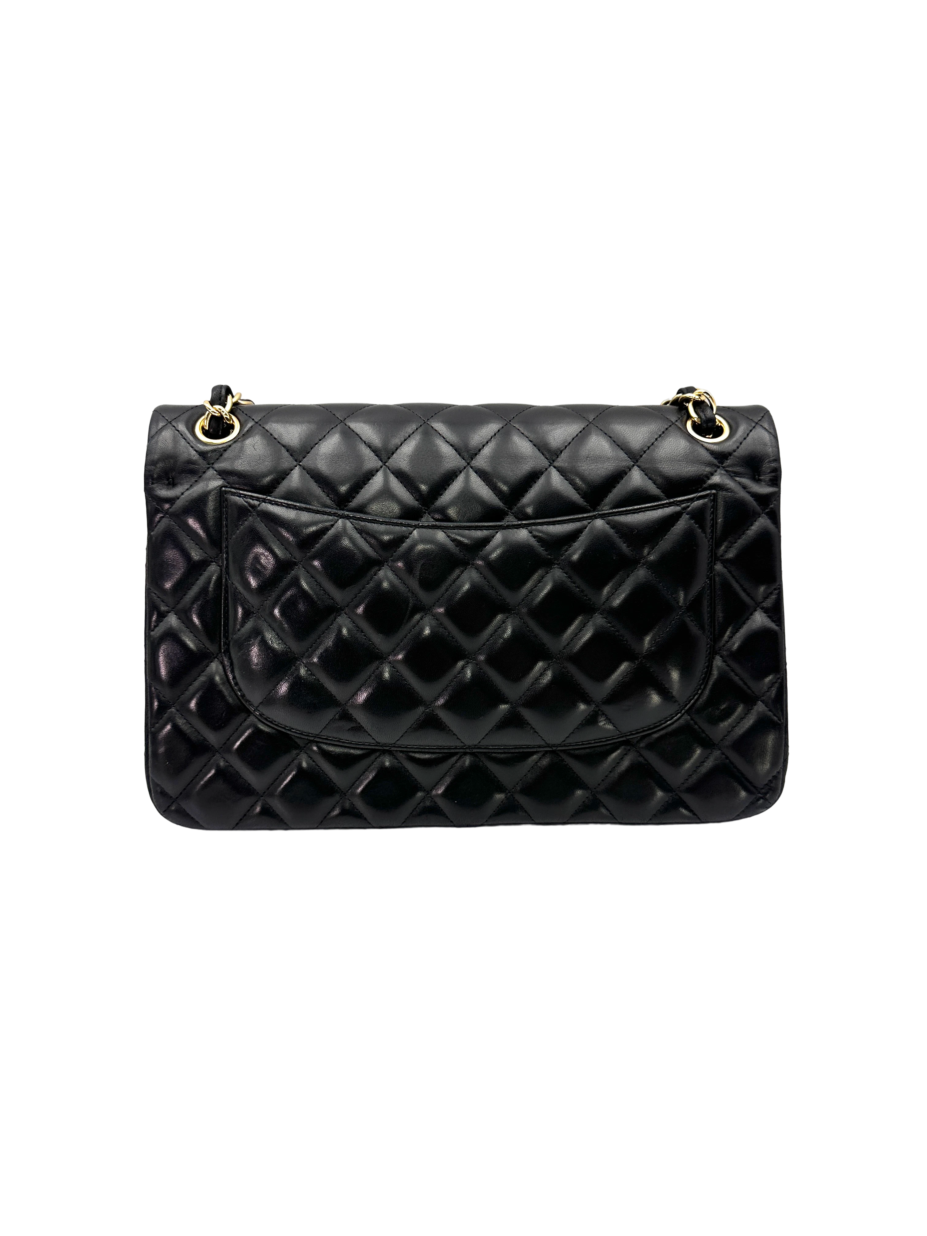 Chanel Classic Flap Black Quilted Lambskin Jumbo Shoulder Bag With Gold Hardware(14***78) CC2424