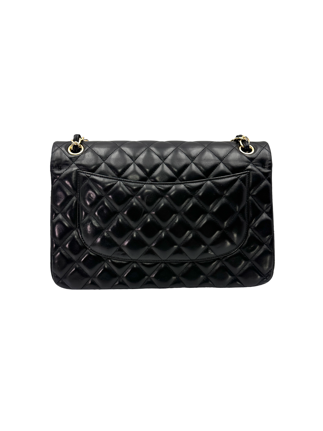 Chanel Classic Flap Black Quilted Lambskin Jumbo Shoulder Bag With Gold Hardware(14***78) CC2424