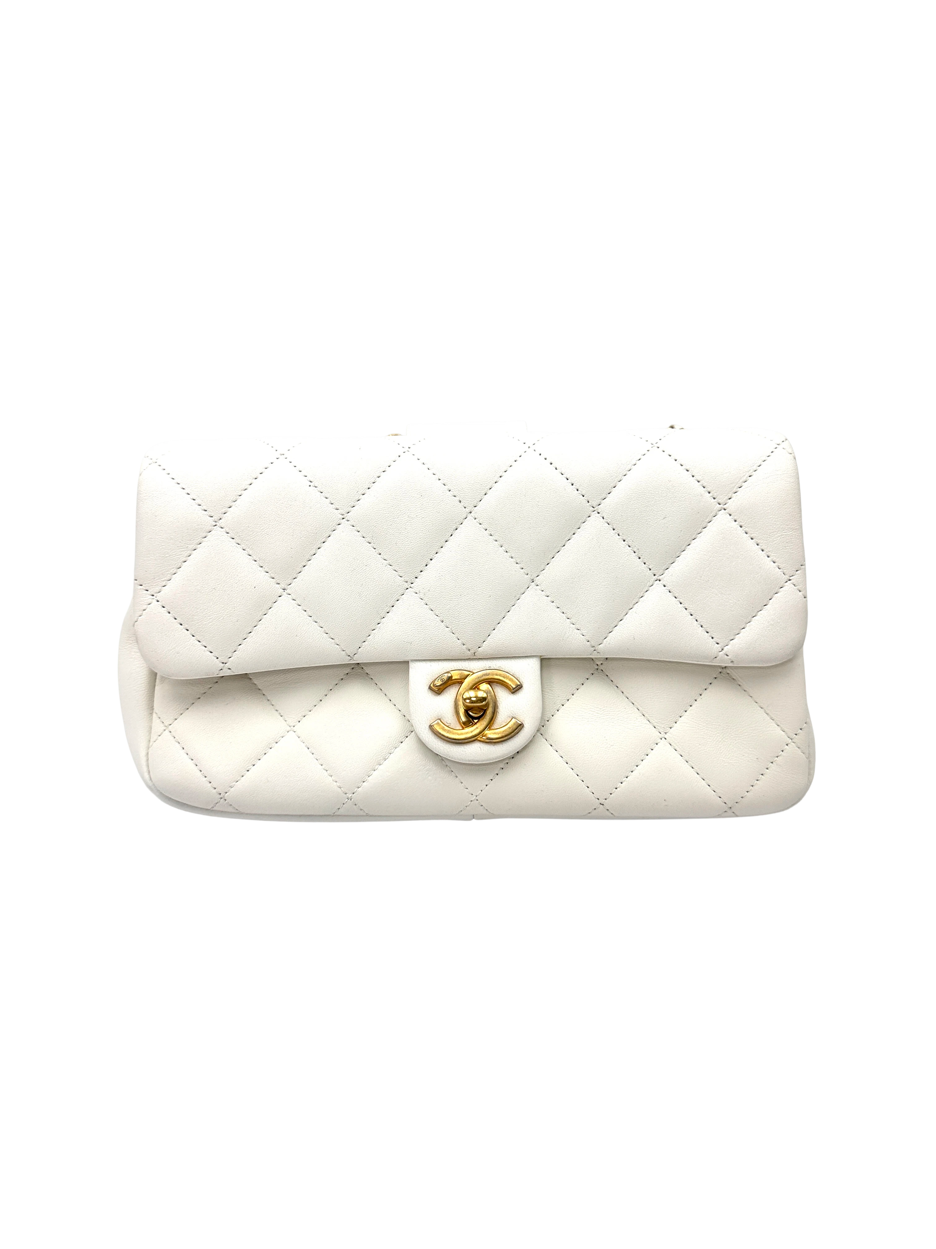Chanel Classic Flap White Quilted Leather Mini Shoulder Bag(29***32) CC2432