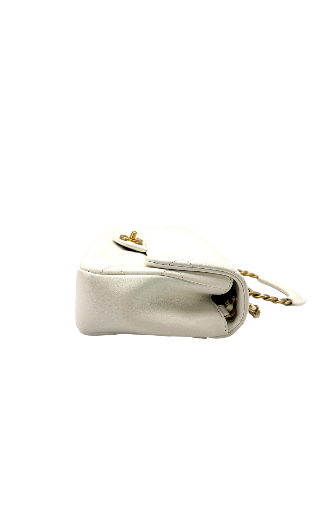 Chanel Classic Flap White Quilted Leather Mini Shoulder Bag(29***32) CC2432