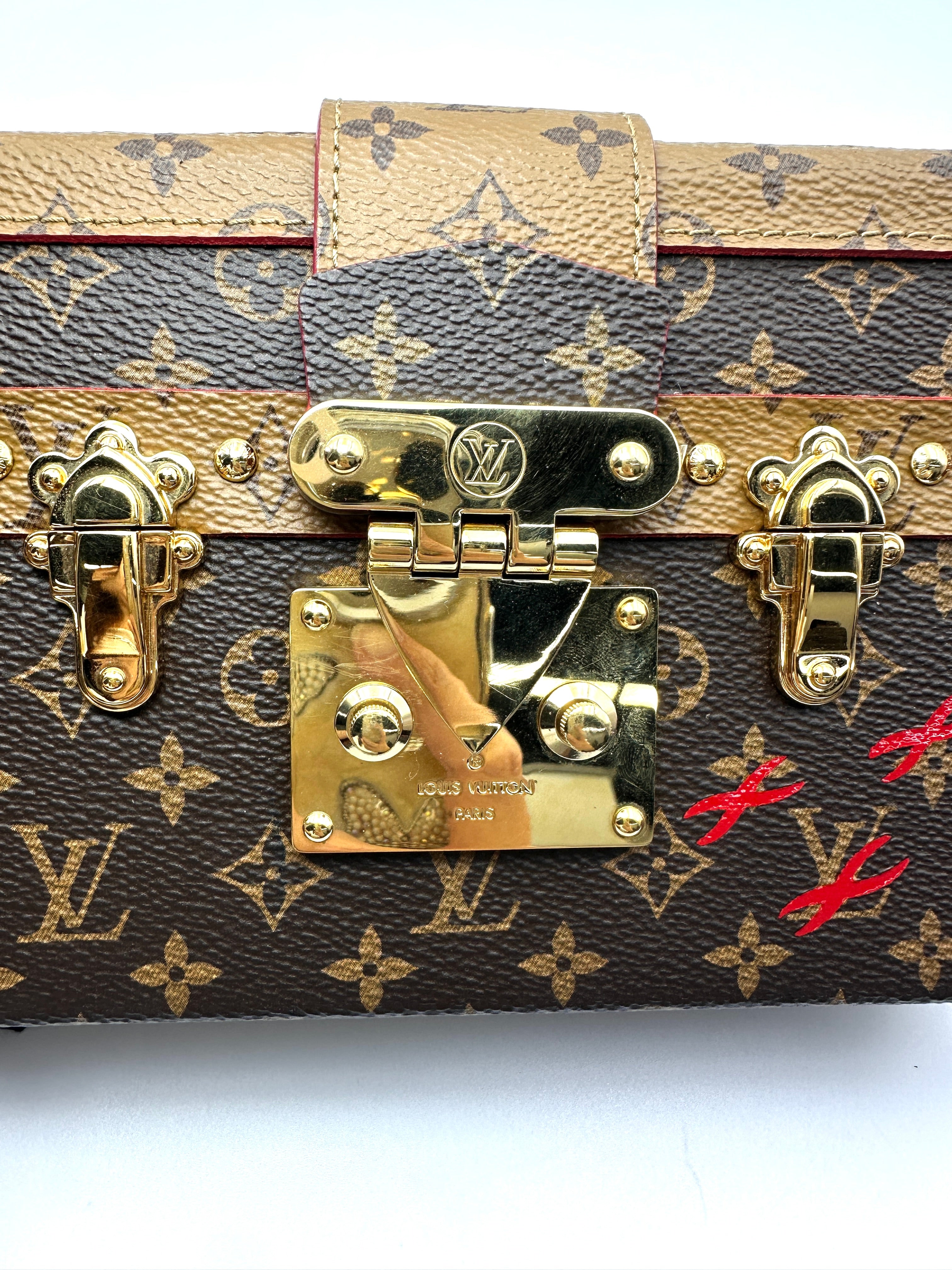 Louis Vuitton Petite Malle Monogram Canvas Shoulder Bag LV3211
