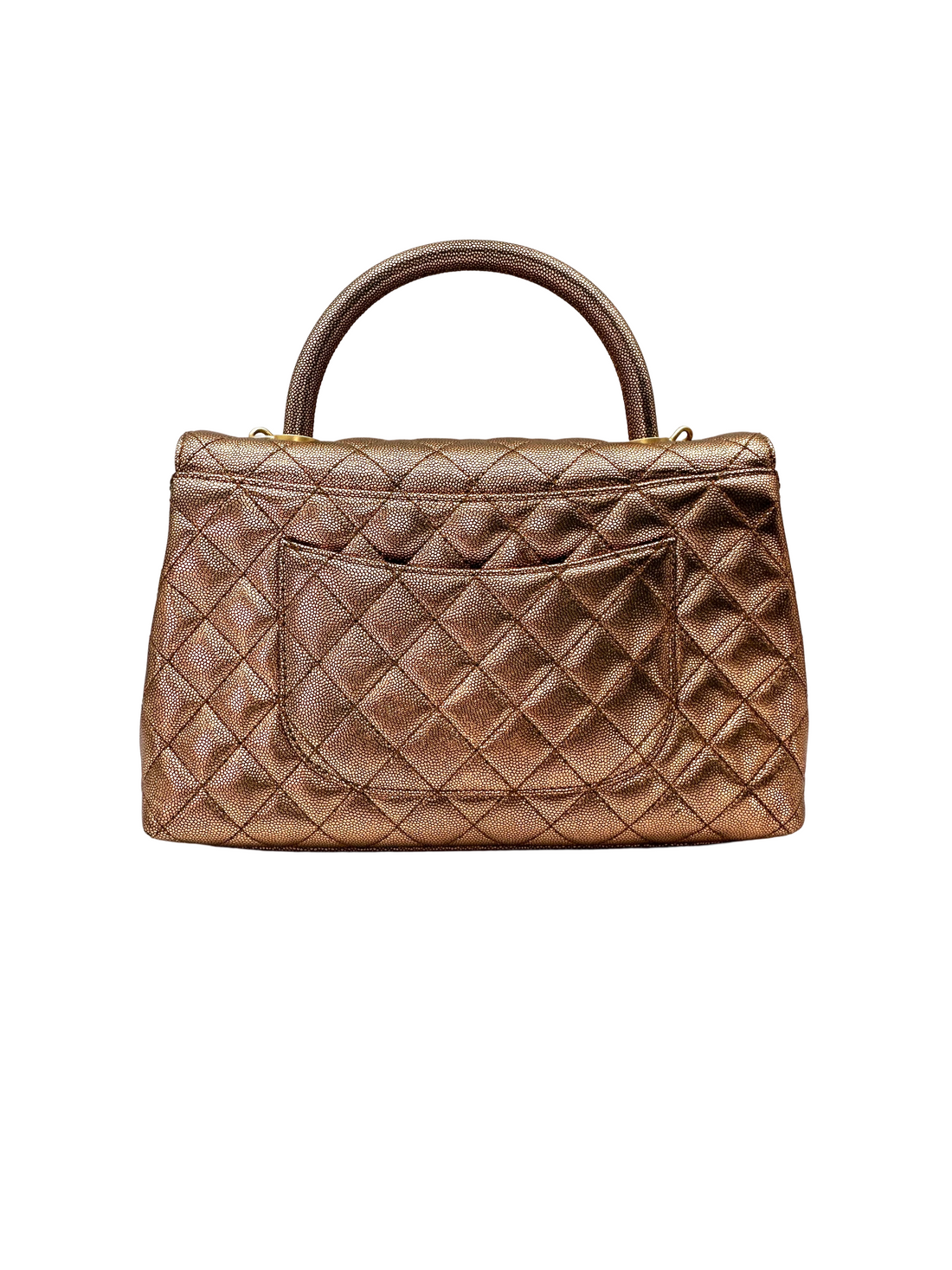 Chanel CoCo Handle Metallic Copper Caviar Leather Shoulder Bag(28***87) IRIS263