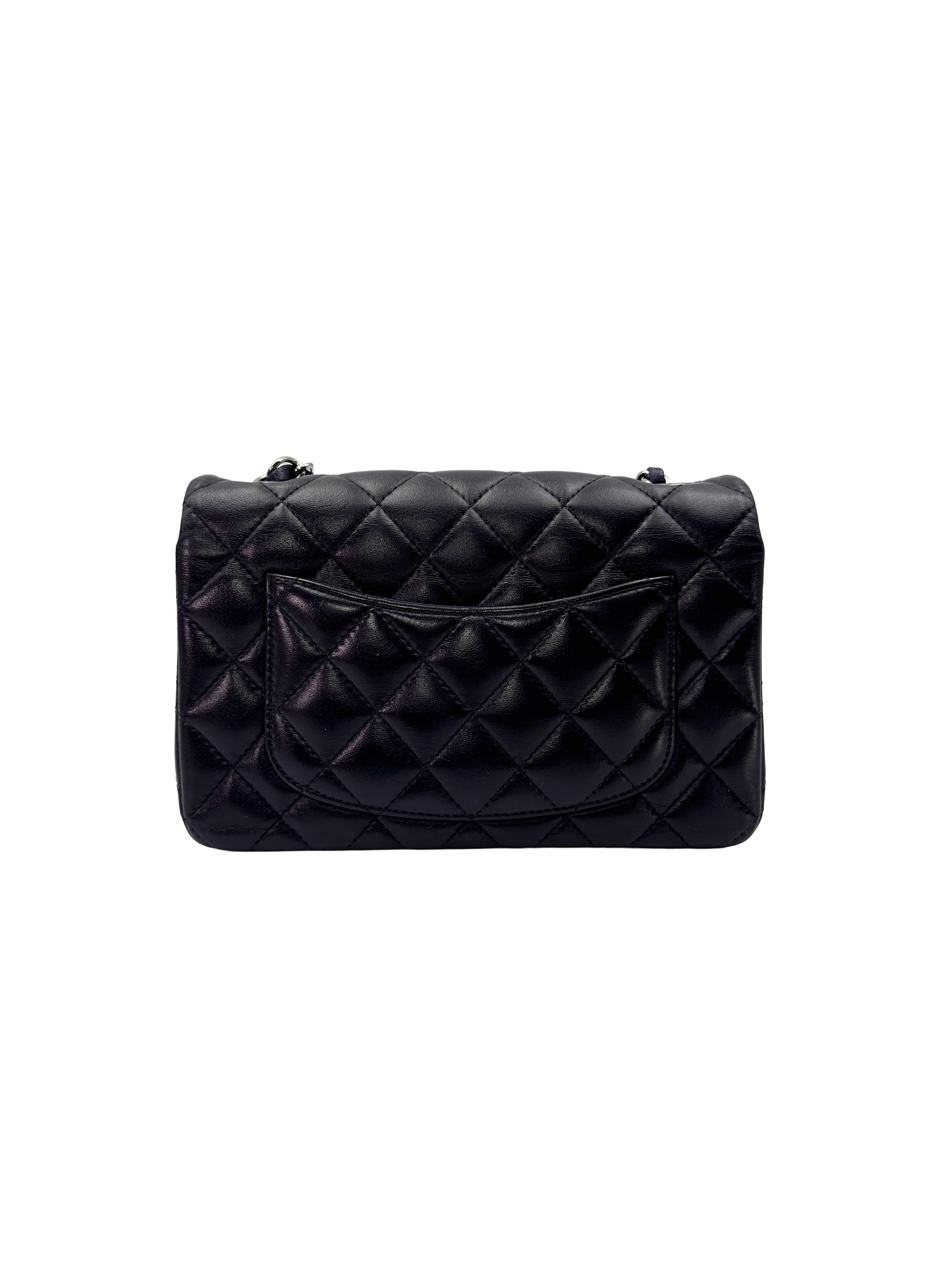Chanel Classic Flap Purple Quilted Leather Mini Shoulder Bag(23***44) CC2434