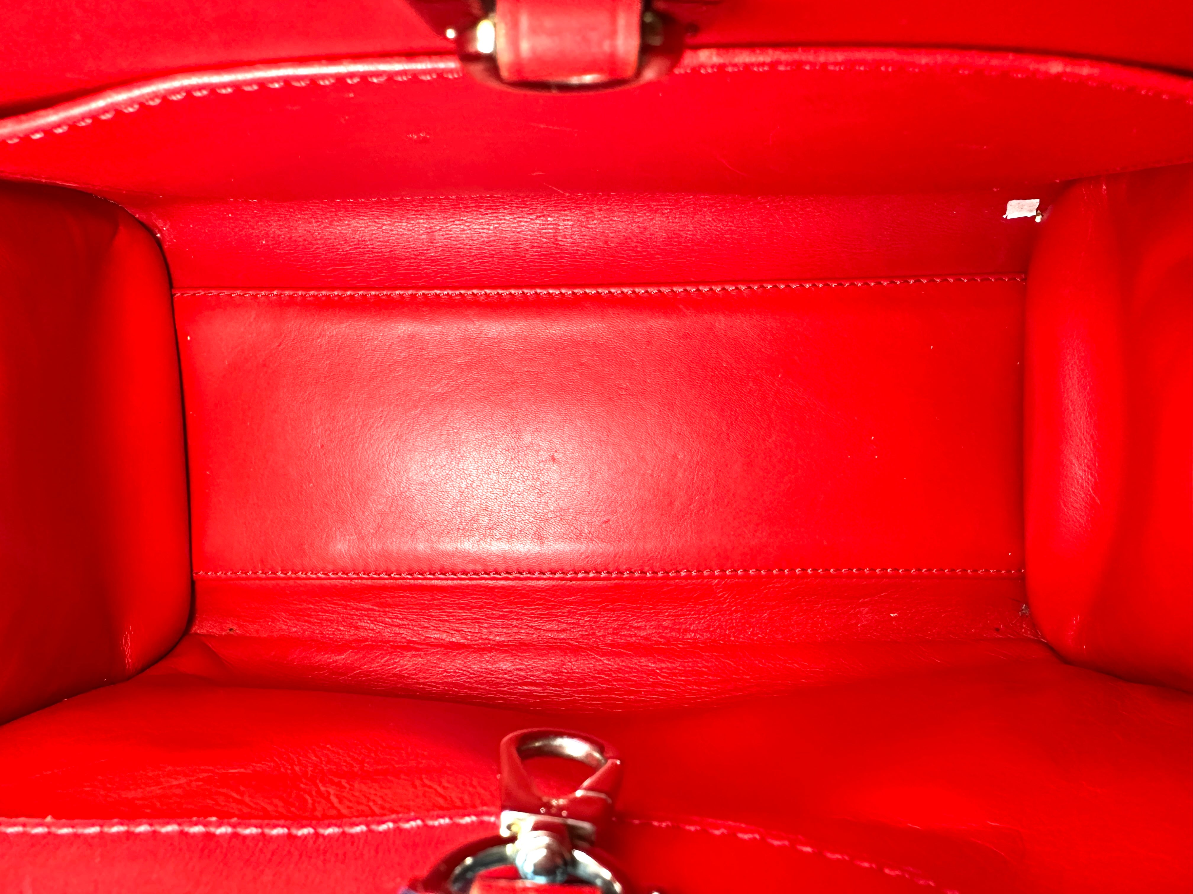 Louis Vuitton City Steamer Red Taurillon Leather Handle Bag LV3214