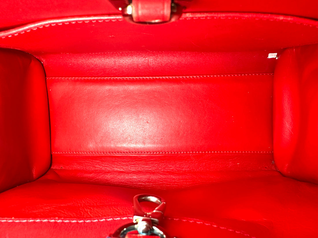 Louis Vuitton City Steamer Red Taurillon Leather Handle Bag LV3214