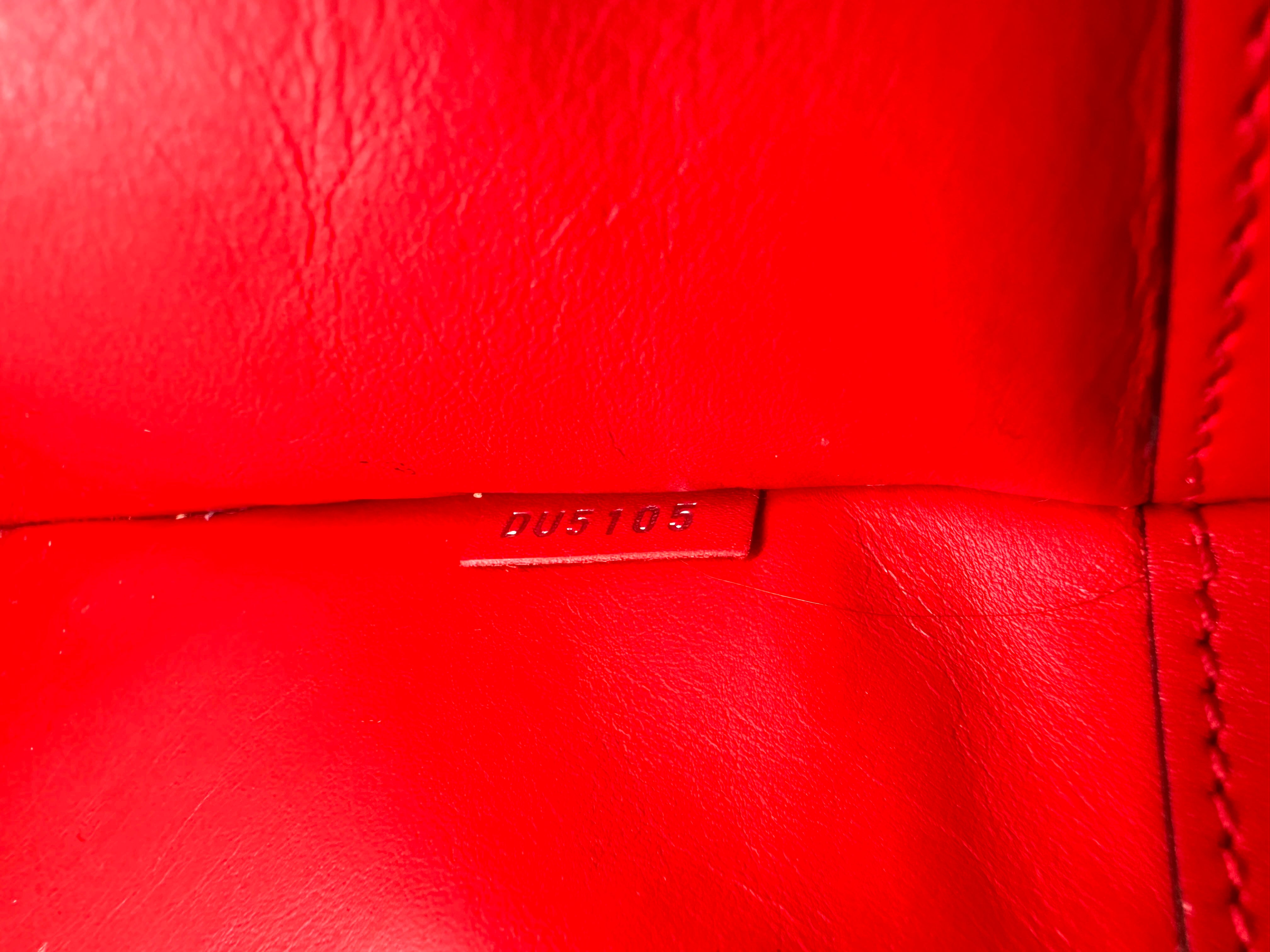 Louis Vuitton City Steamer Red Taurillon Leather Handle Bag LV3214