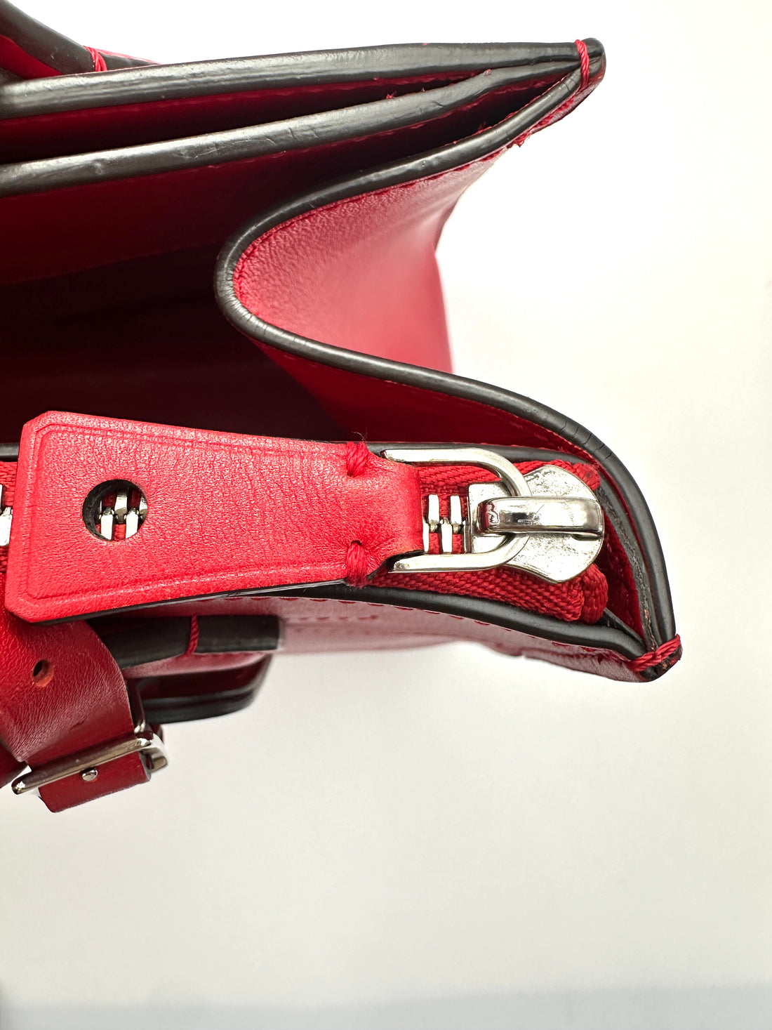 Louis Vuitton City Steamer Red Taurillon Leather Handle Bag LV3214