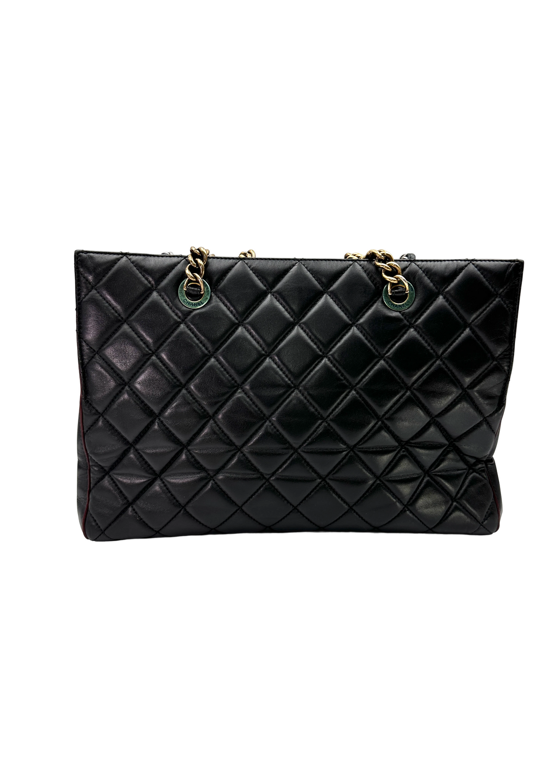 Chanel GST Black Quilted Leather Tote Handle Bag(17***14) CC2421
