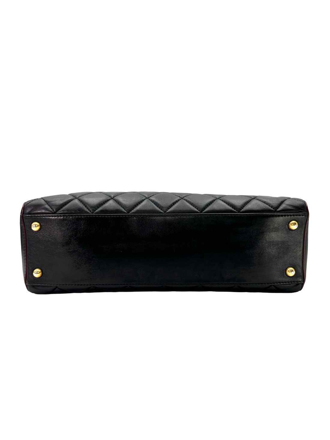 Chanel GST Black Quilted Leather Tote Handle Bag(17***14) CC2421