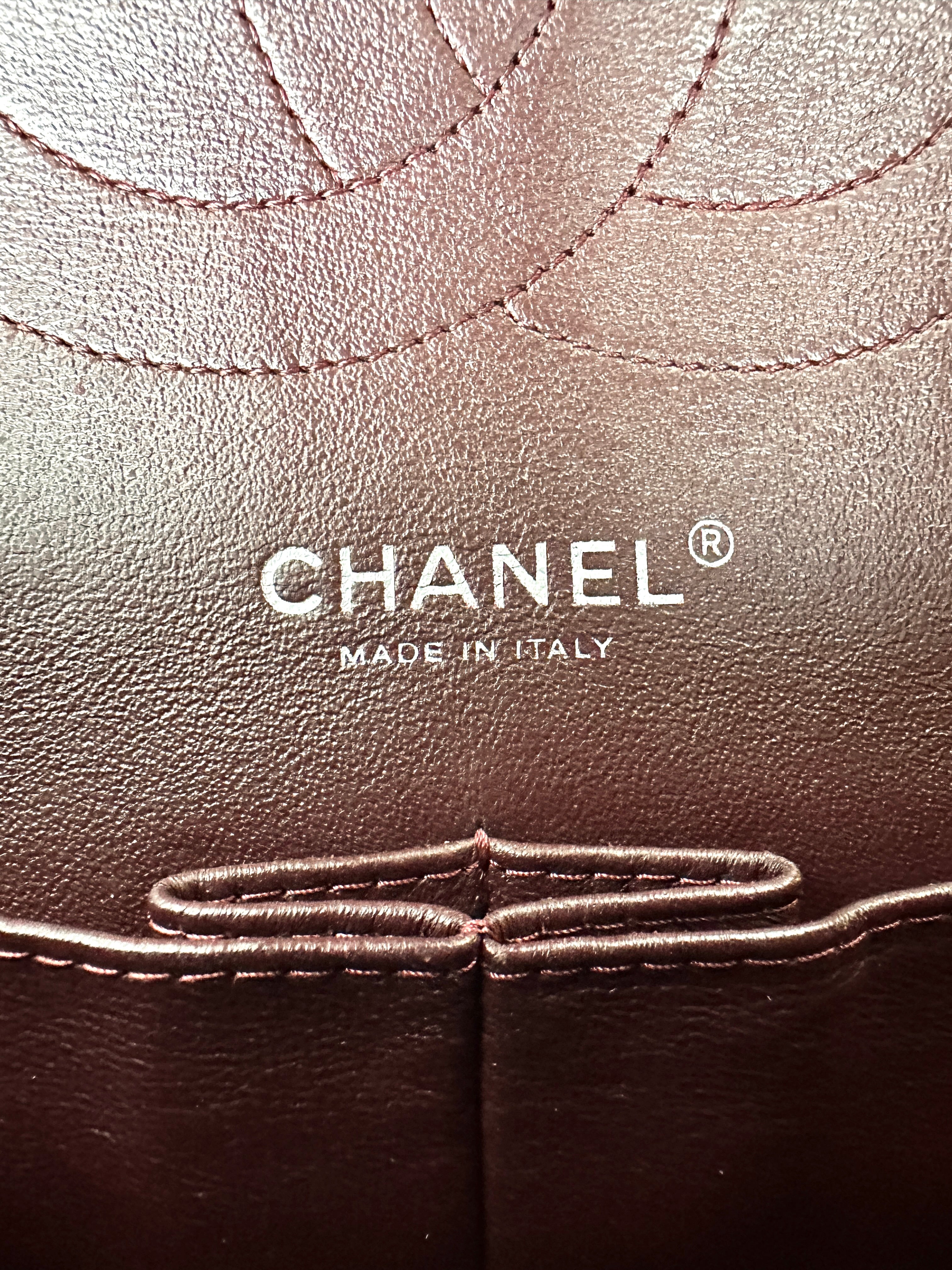 Chanel Classic Flap Black Quilted Leather Jumbo Shoulder Bag With Silver Hardware(17***19) CC2422