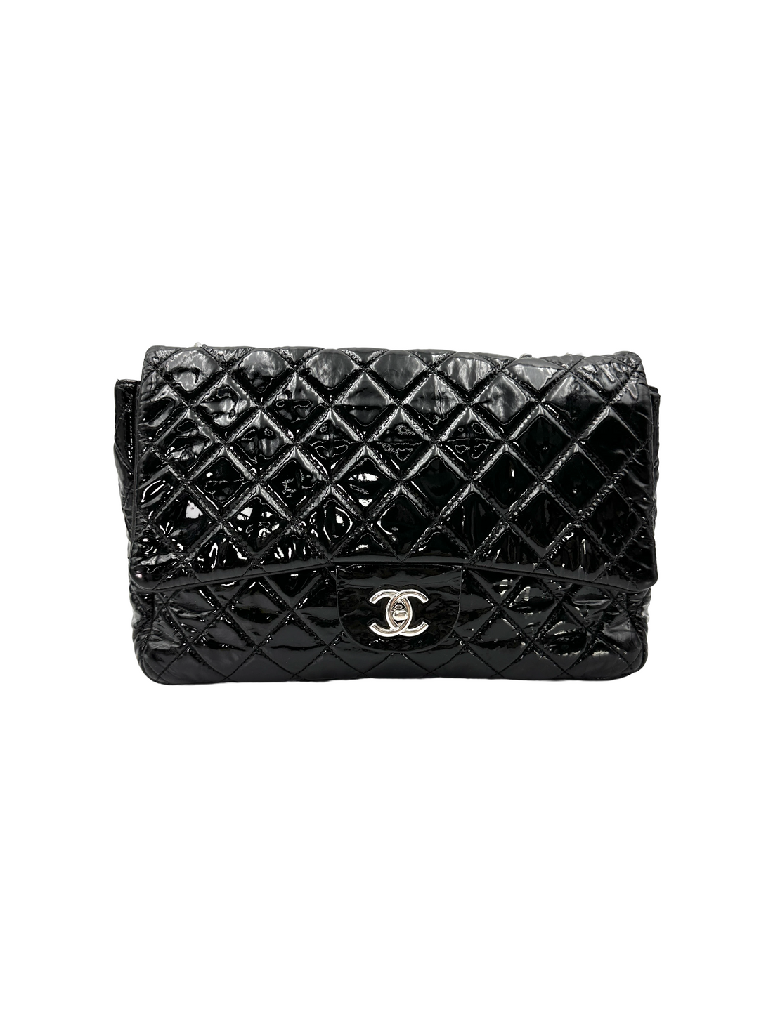 Chanel Classic Flap Black Quilted Patent Leather Shoulder Bag(12***11) CC2419