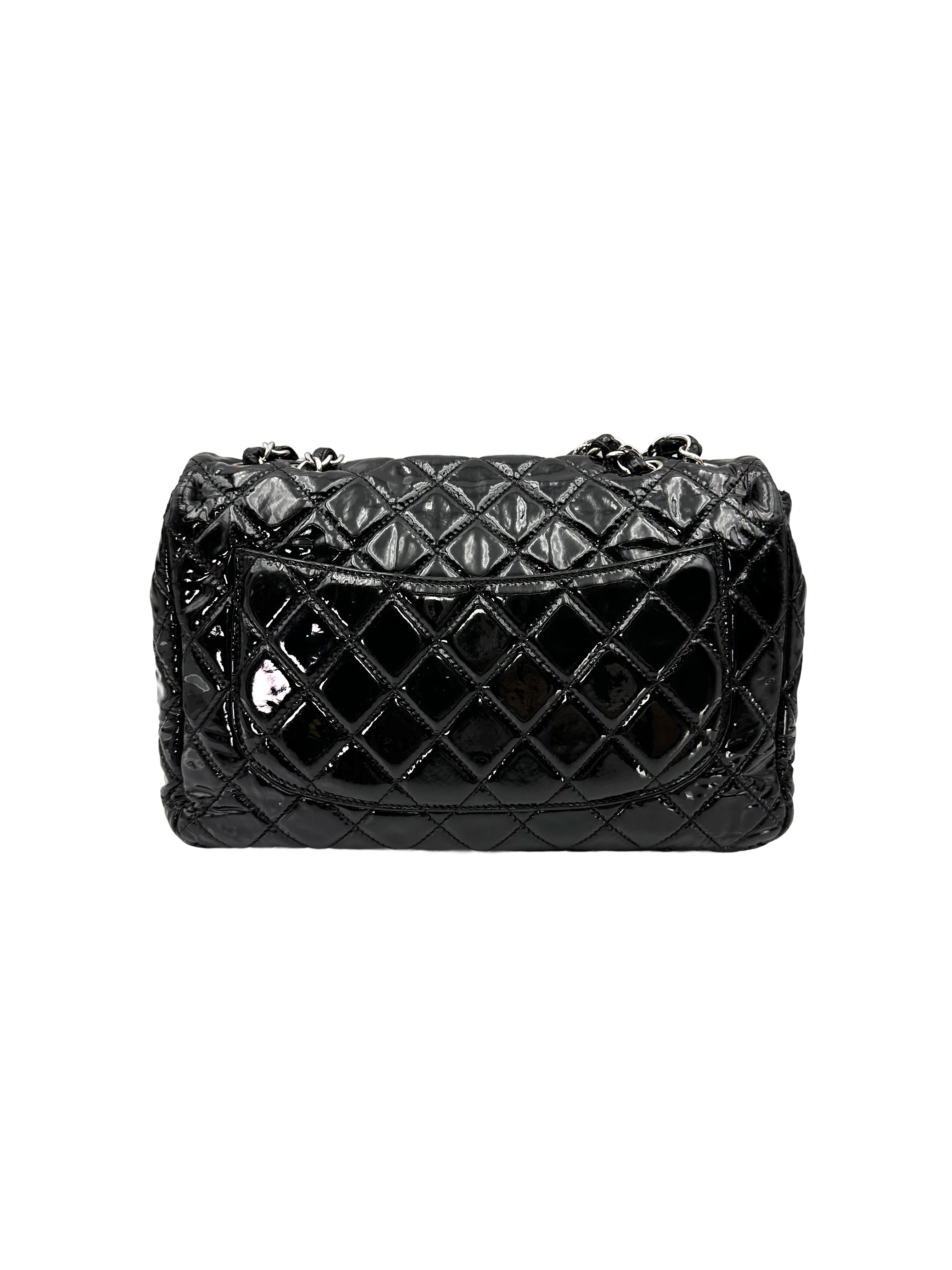 Chanel Classic Flap Black Quilted Patent Leather Shoulder Bag(12***11) CC2419