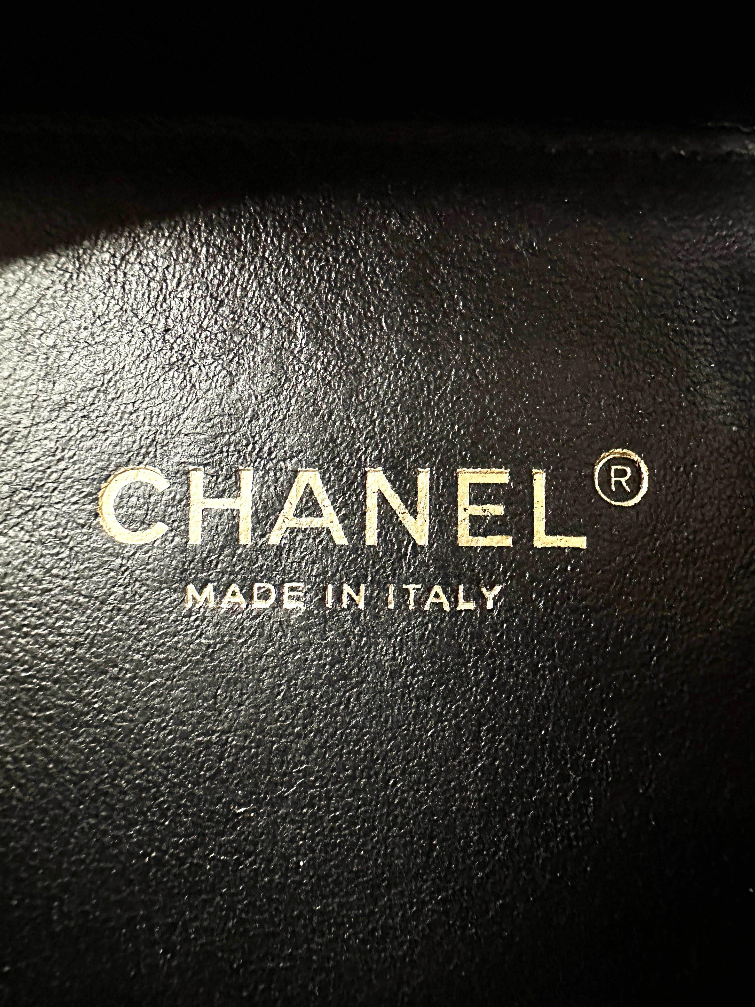 Chanel CC Filigree Navy Quilted Leather Top Handle Vanity Case(23***13) CC2423