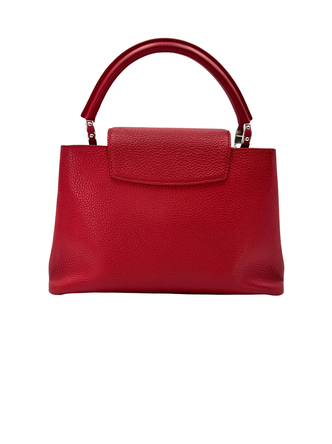 Louis Vuitton Capucines MM Red Taurillon Leather Handle Bag LV3202