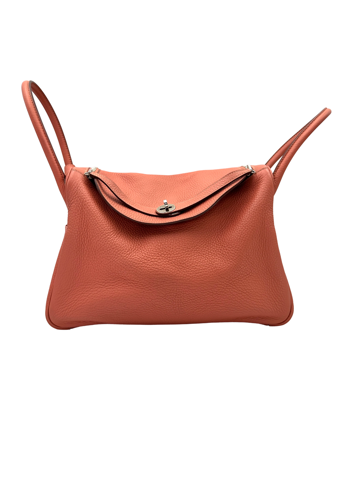 Hermes Lindy34 Orange Leather Handle Bag HR141