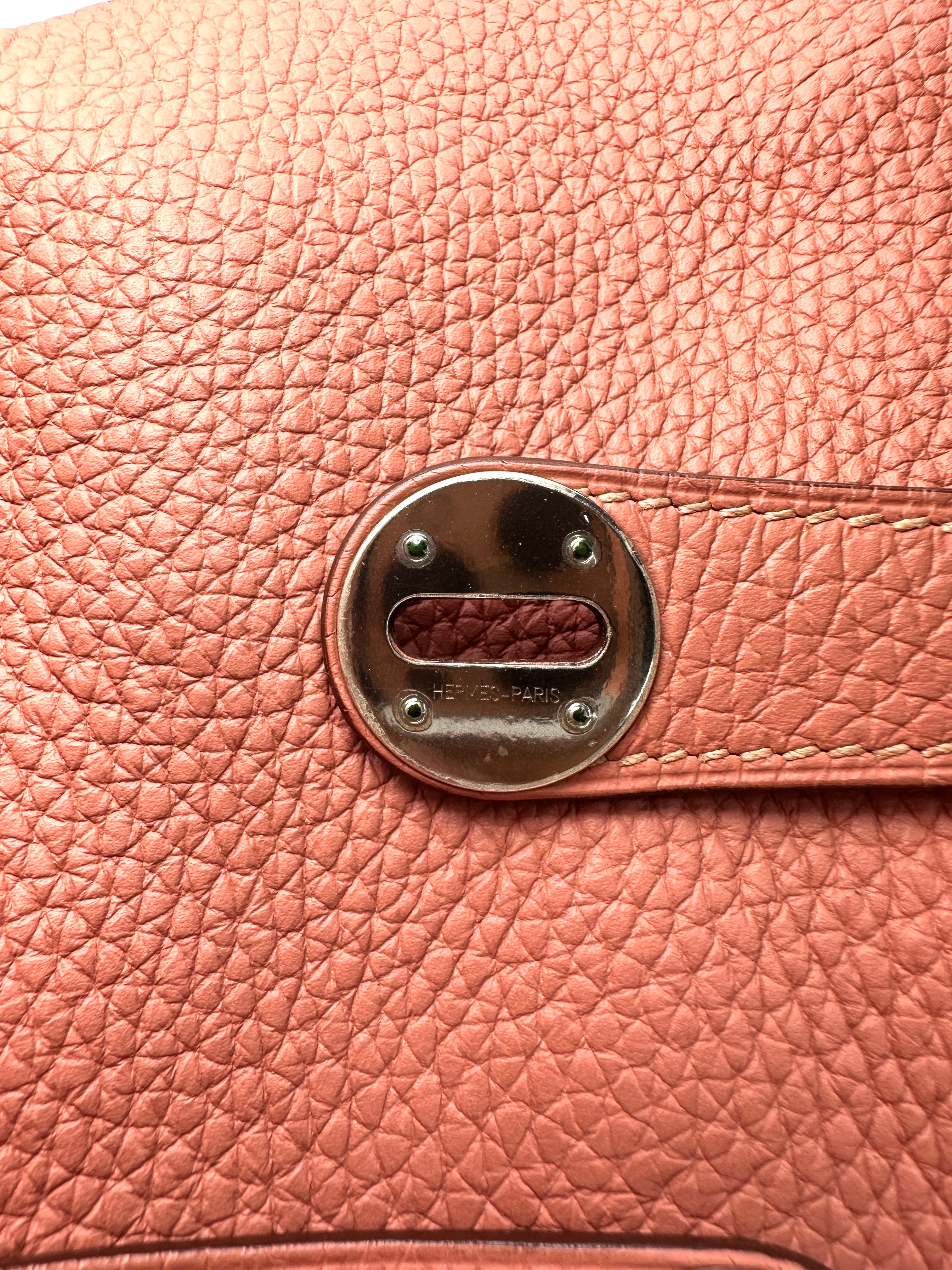 Hermes Lindy34 Orange Leather Handle Bag HR141