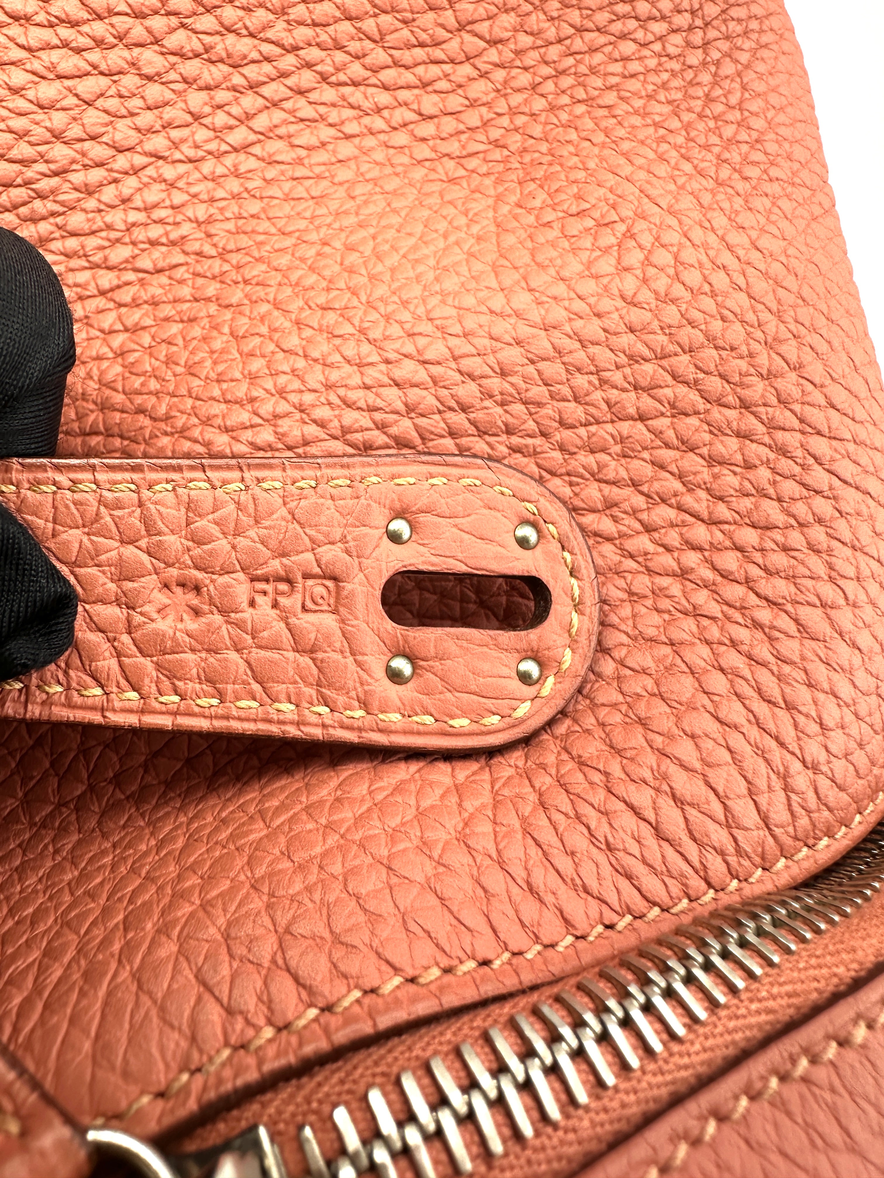 Hermes Lindy34 Orange Leather Handle Bag HR141