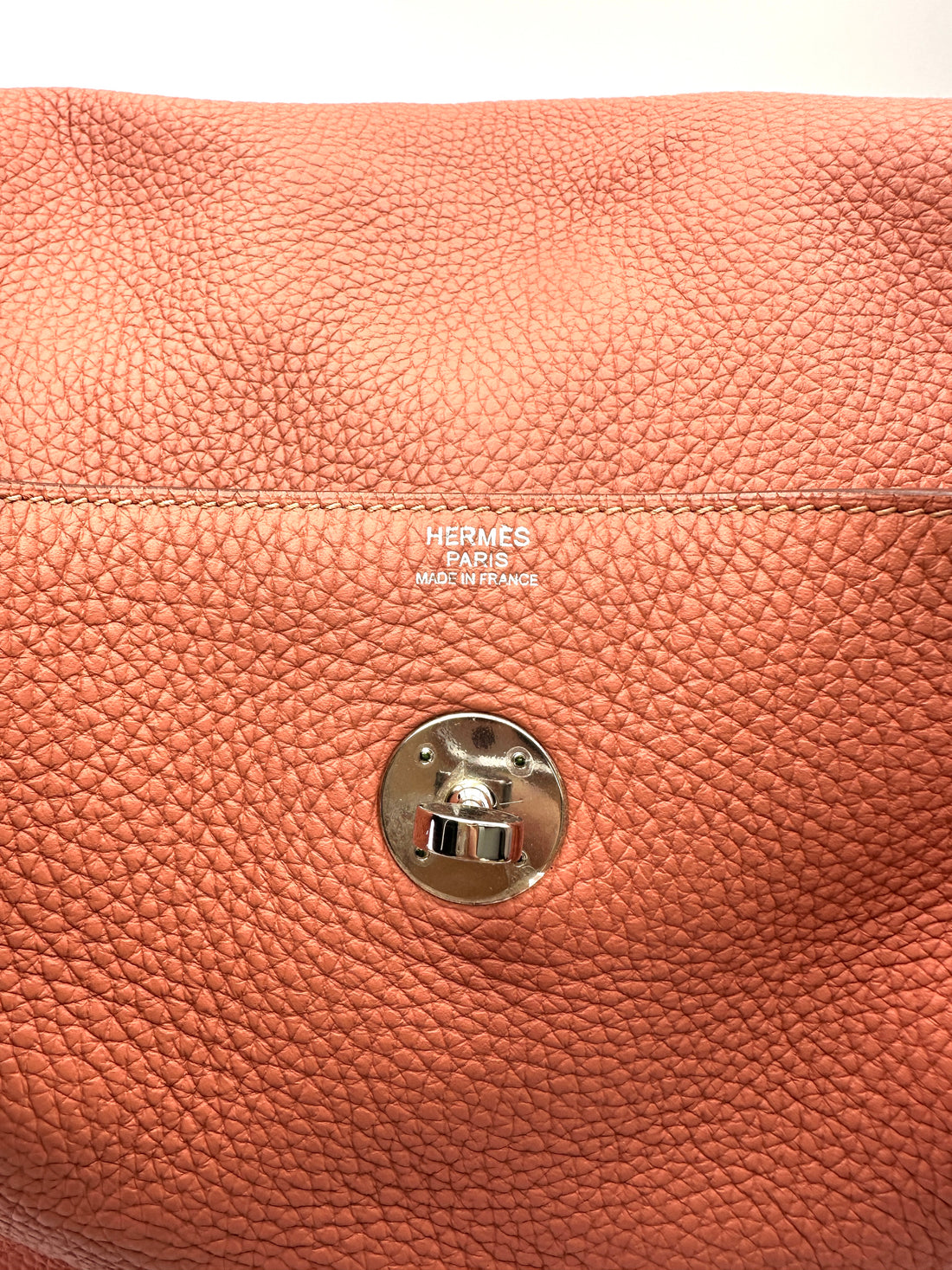 Hermes Lindy34 Orange Leather Handle Bag HR141