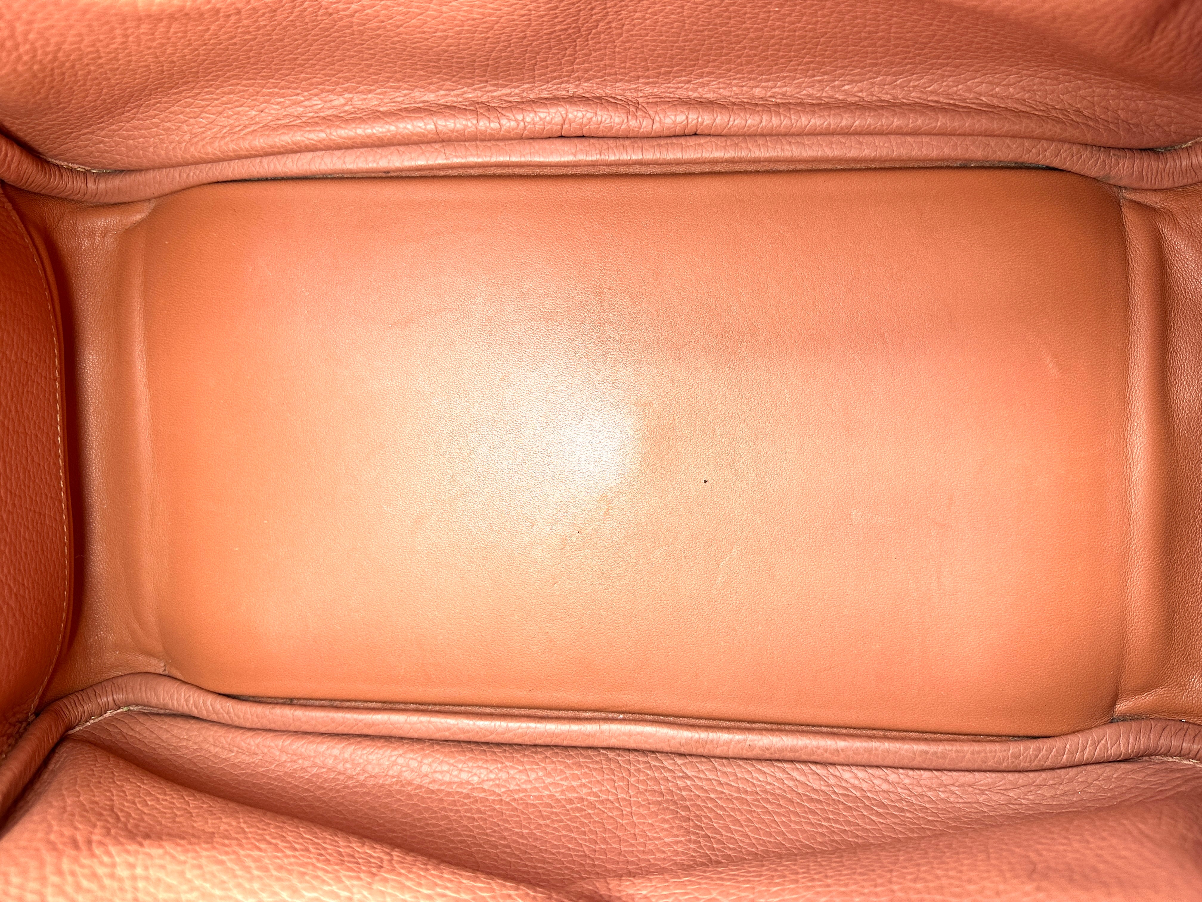 Hermes Lindy34 Orange Leather Handle Bag HR141