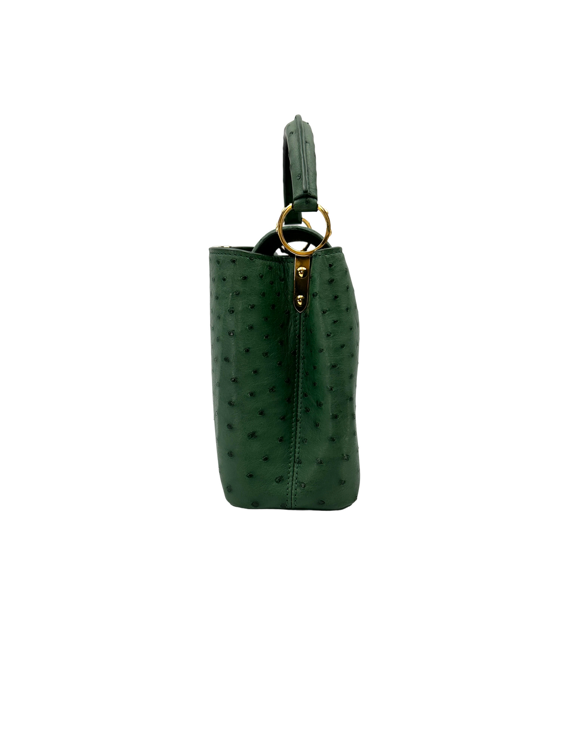 Louis Vuitton Capucines BB Green Ostrich Leather Handle Bag LV3250