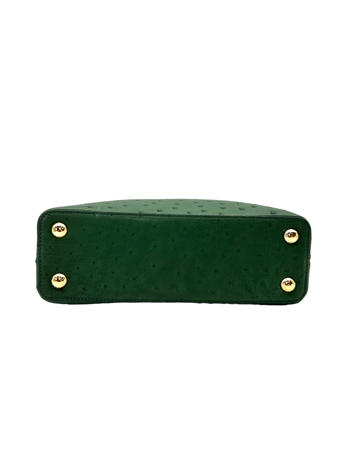 Louis Vuitton Capucines BB Green Ostrich Leather Handle Bag LV3250