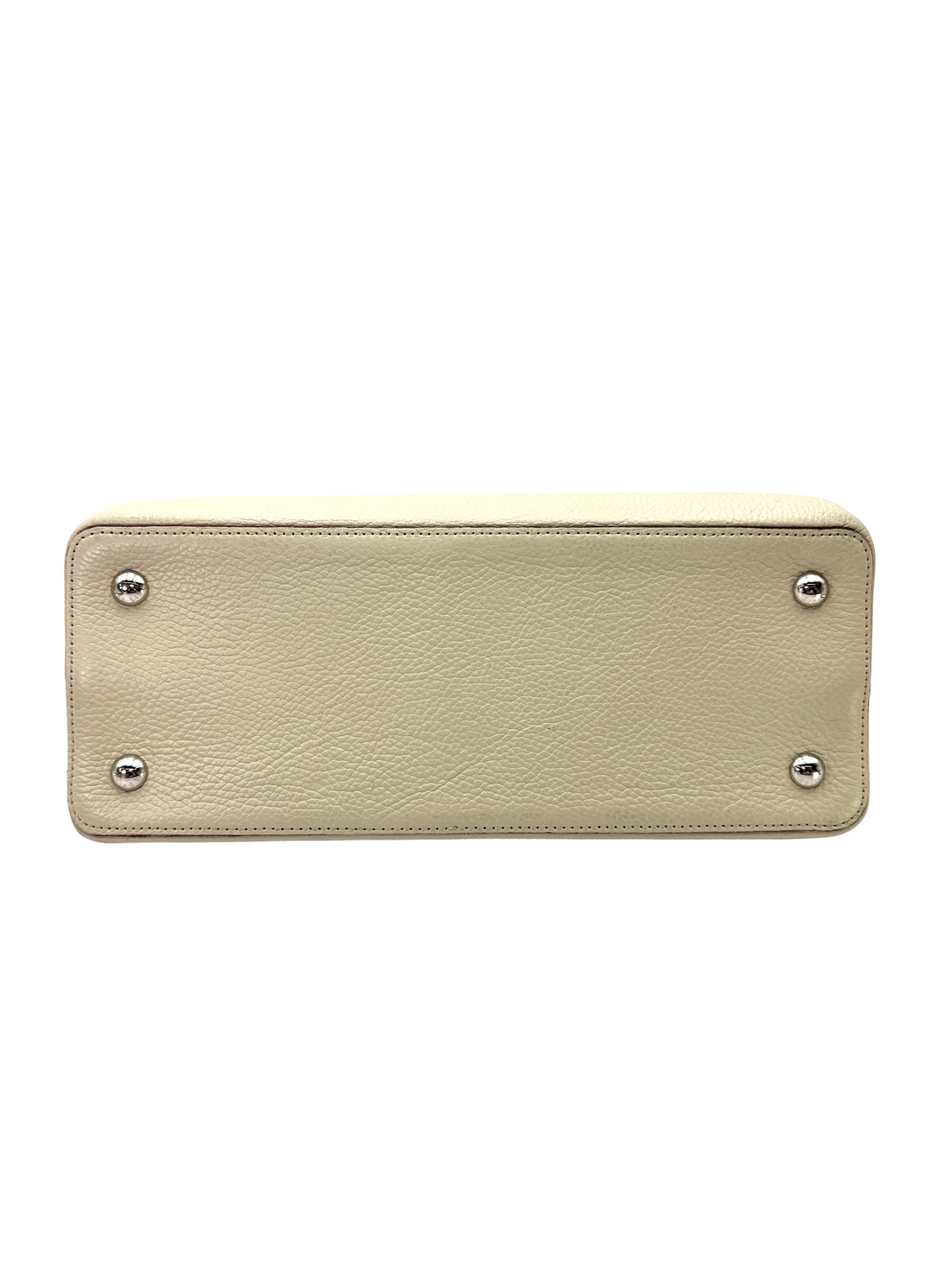 Louis Vuitton Capucines GM White Taurillon Leather Handle Bag LV3204