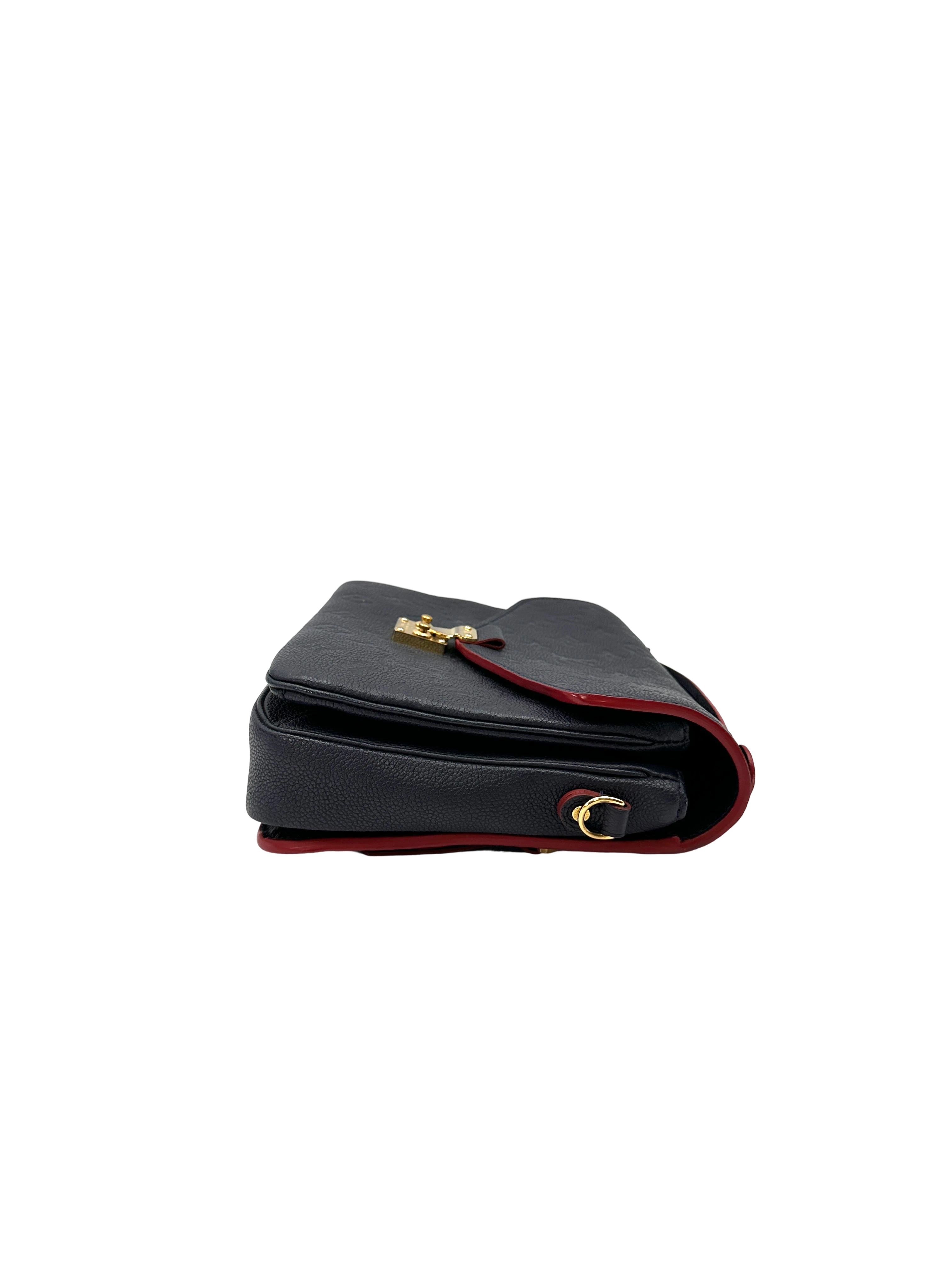 Louis Vuitton Navy Monogram Empreinte Leather Pochette Metis LV3208