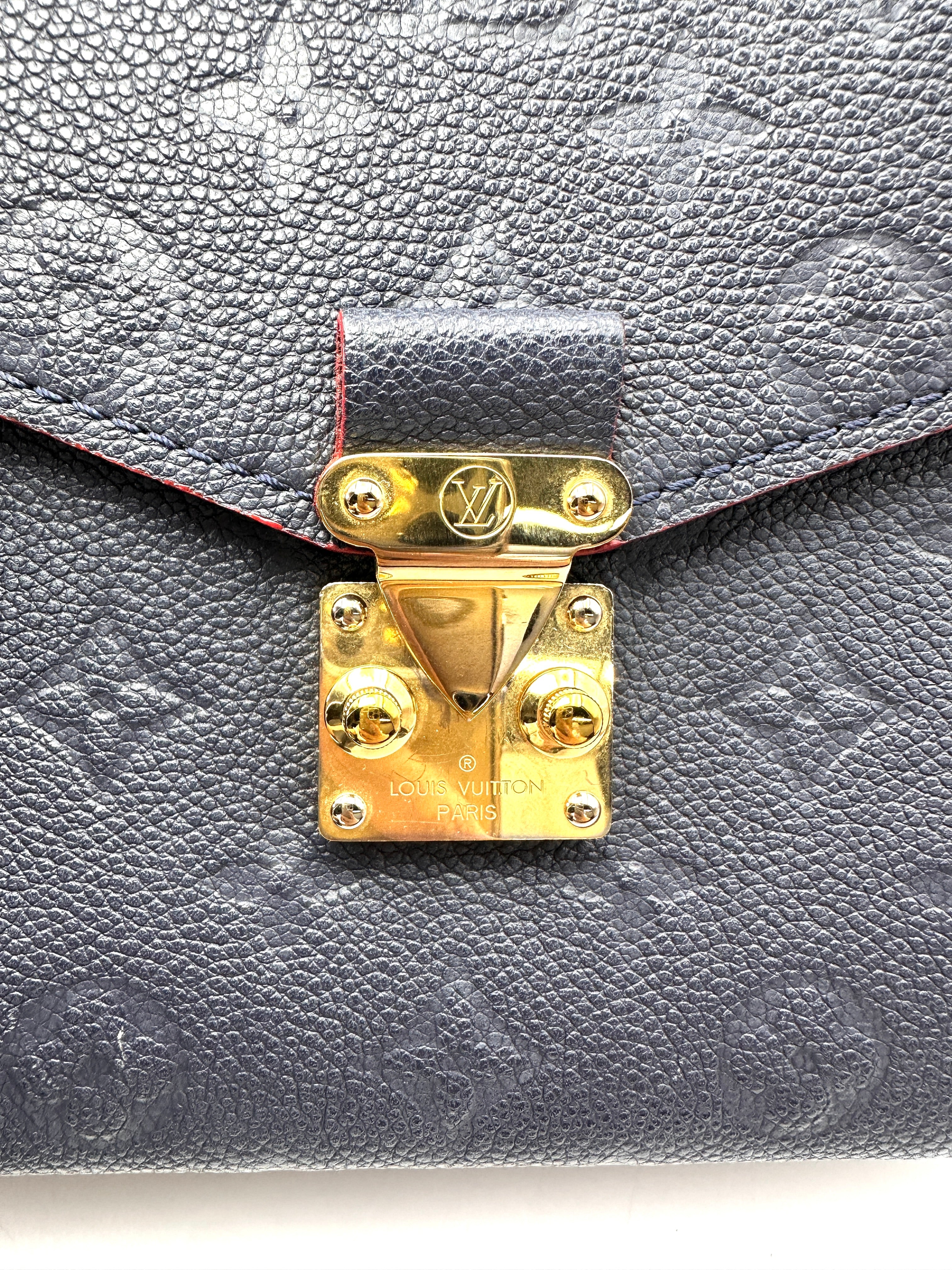 Louis Vuitton Navy Monogram Empreinte Leather Pochette Metis LV3208