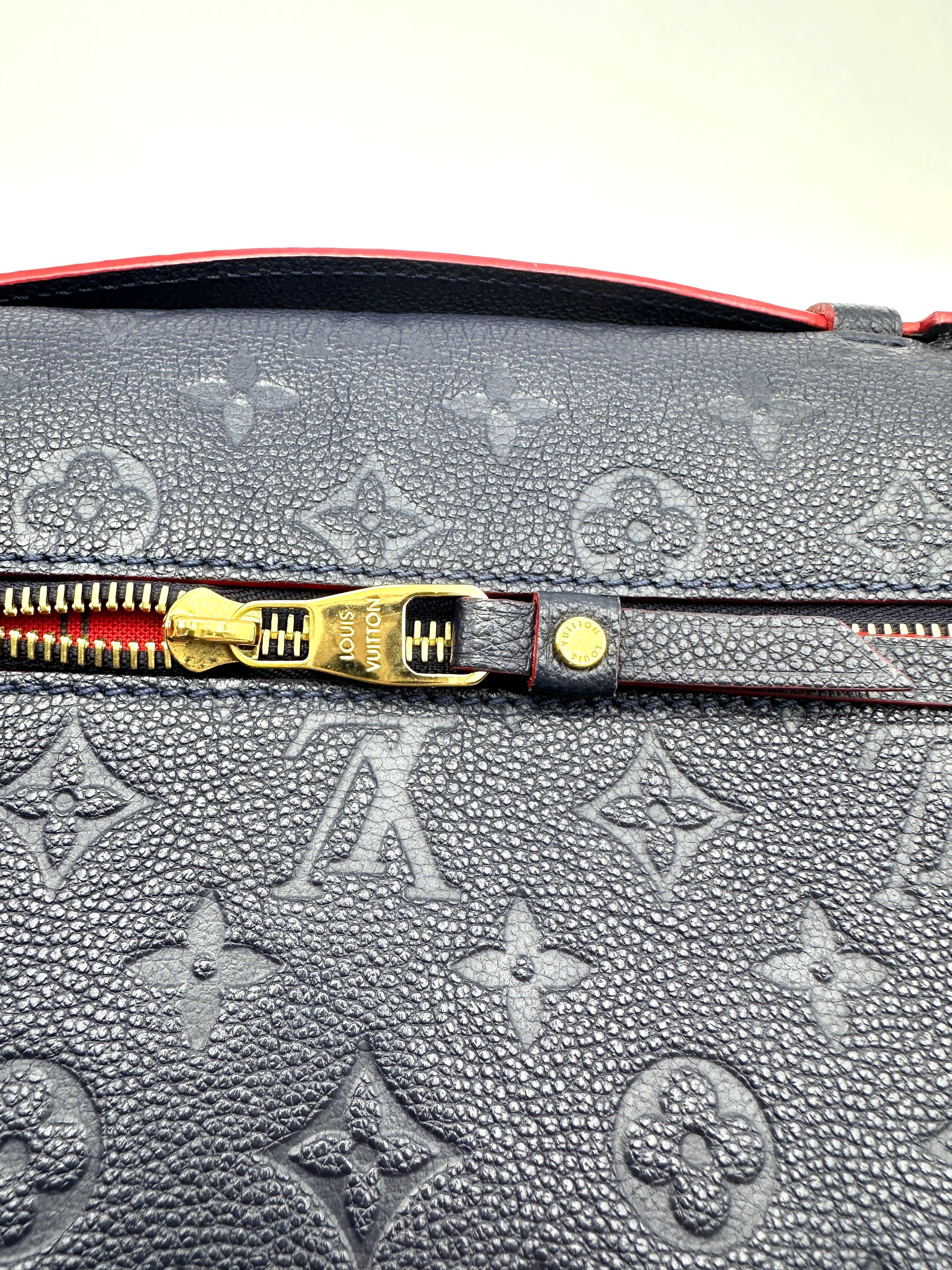 Louis Vuitton Navy Monogram Empreinte Leather Pochette Metis LV3208