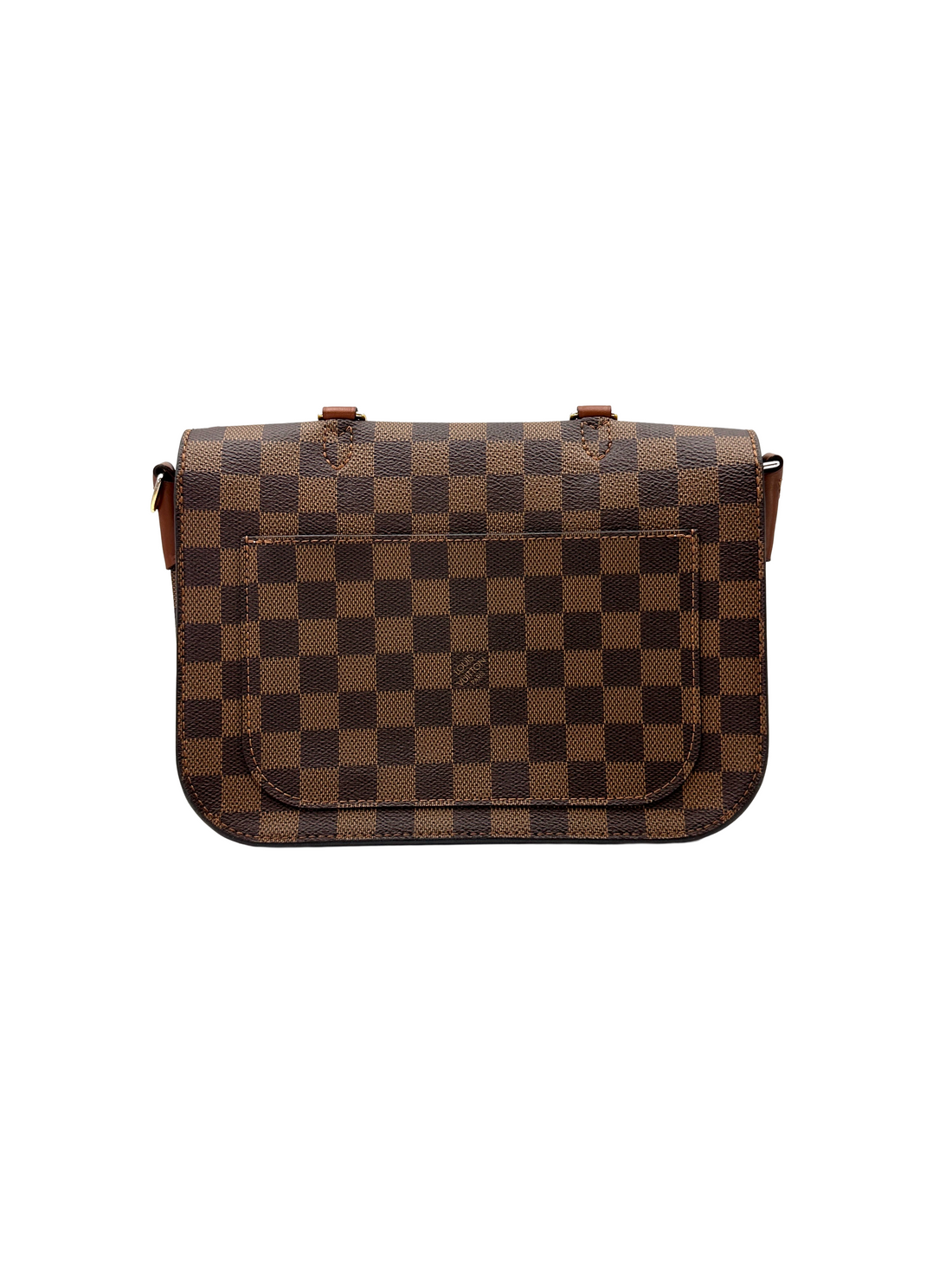 Louis Vuitton Beaumarchais Damier Ebene & Beige Leather Handle Bag LV3209