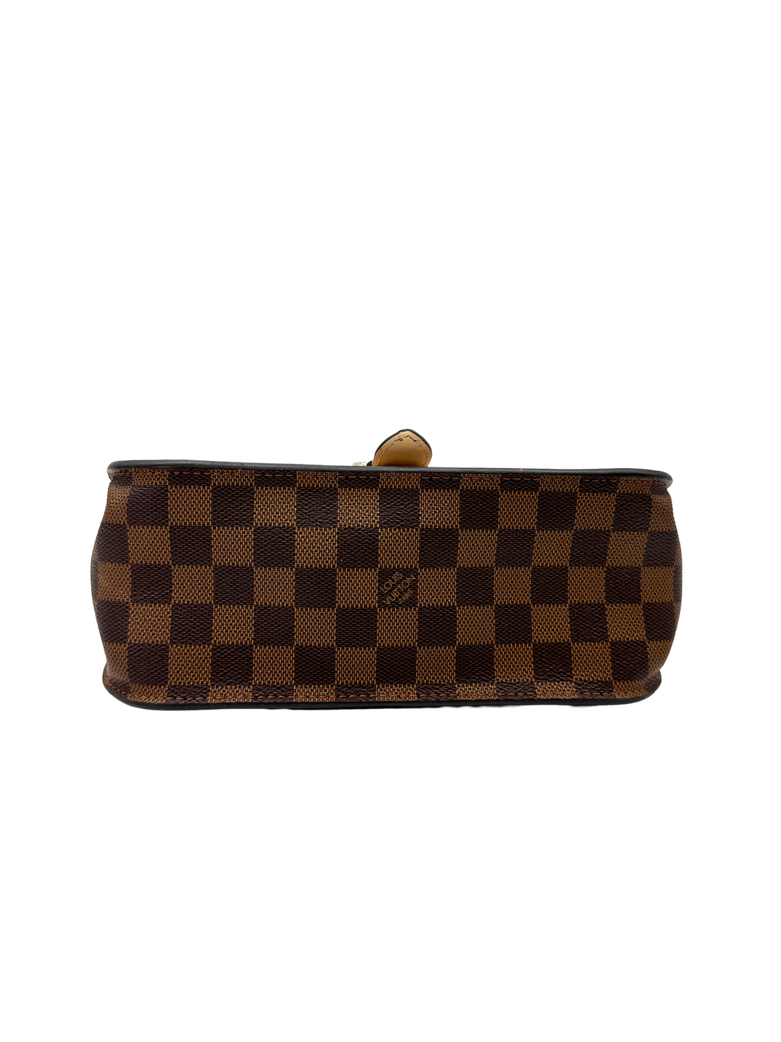 Louis Vuitton Beaumarchais Damier Ebene & Beige Leather Handle Bag LV3209
