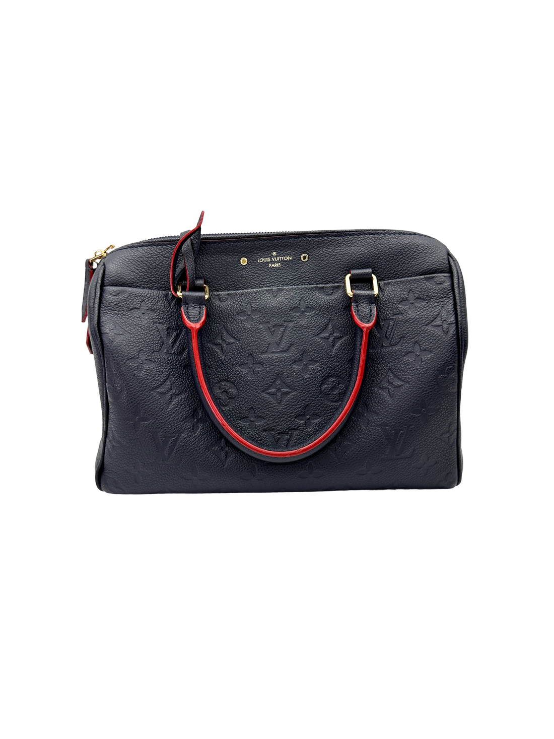 Louis Vuitton Speedy25 Navy Monogram Empreinte Leather Handle Bag LV3215