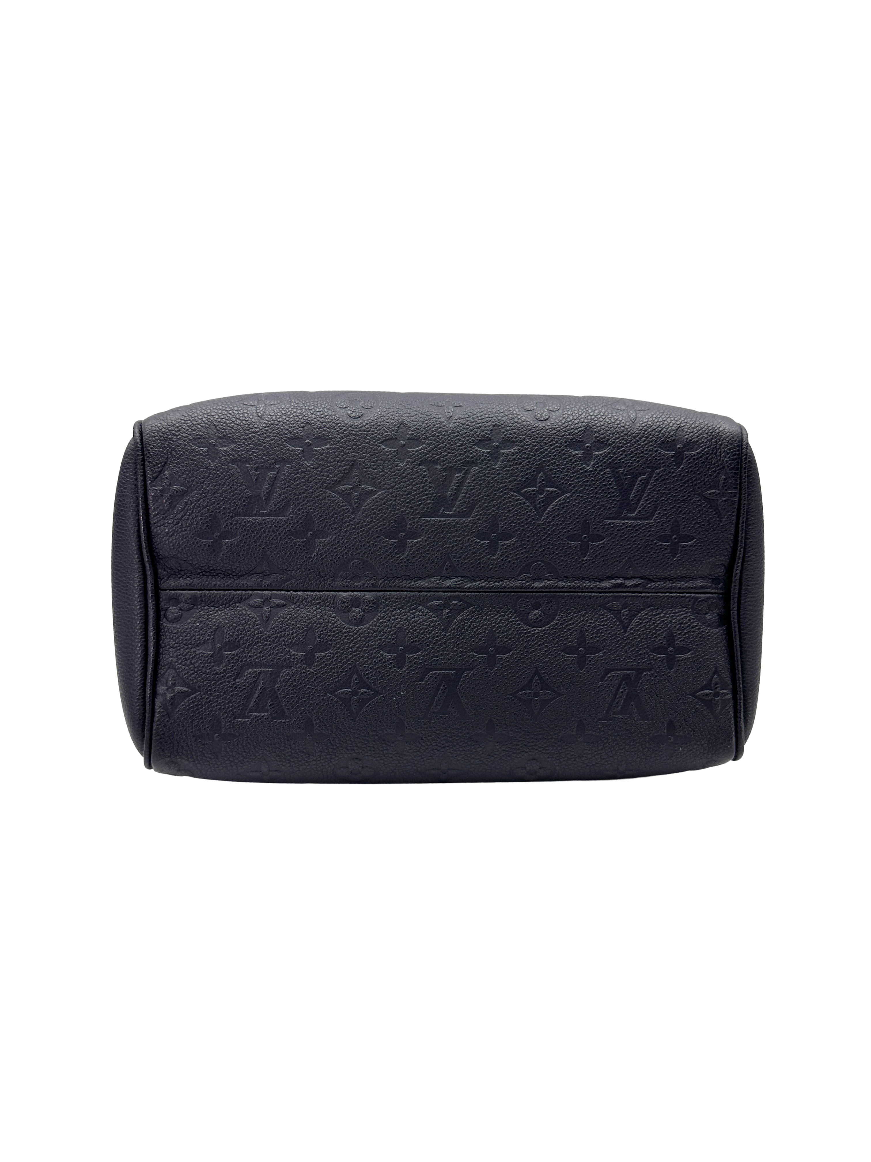 Louis Vuitton Speedy25 Navy Monogram Empreinte Leather Handle Bag LV3215