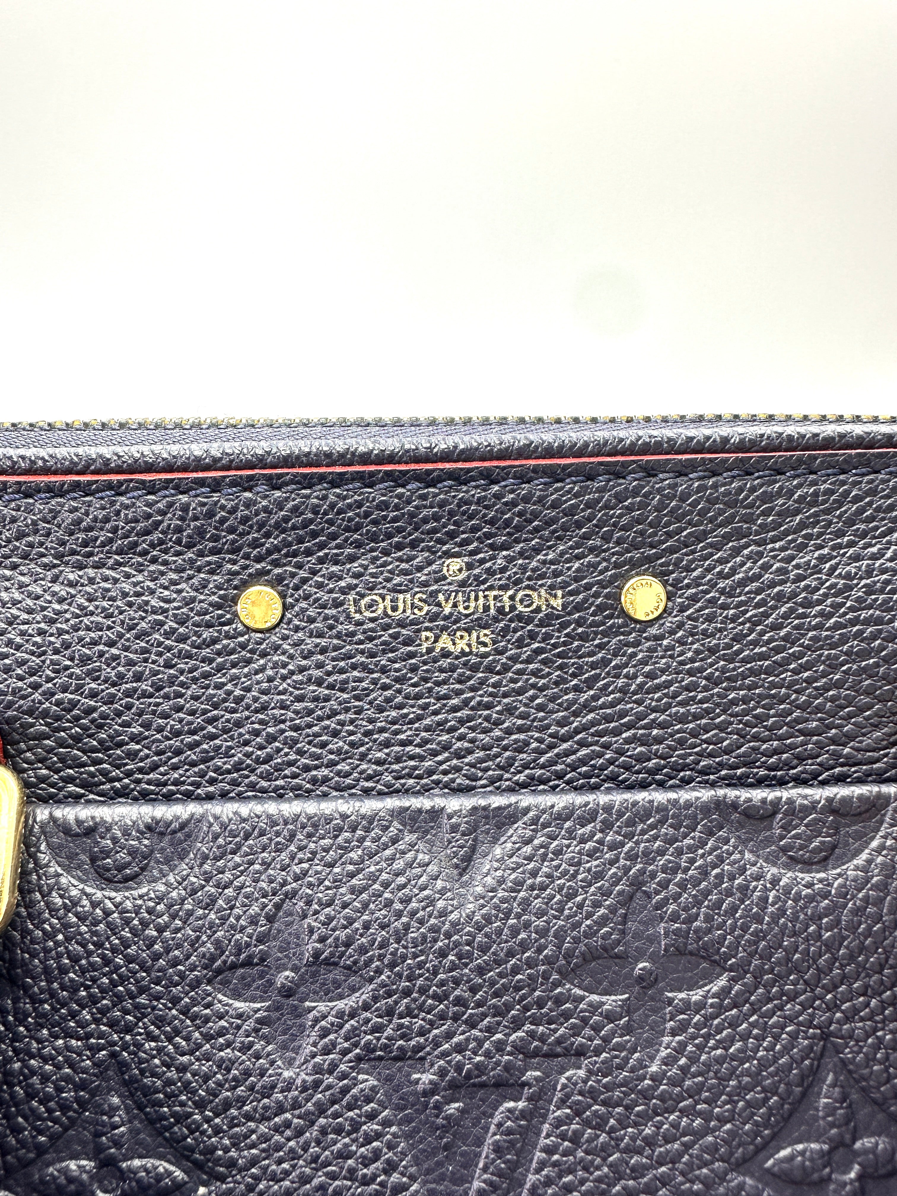 Louis Vuitton Speedy25 Navy Monogram Empreinte Leather Handle Bag LV3215
