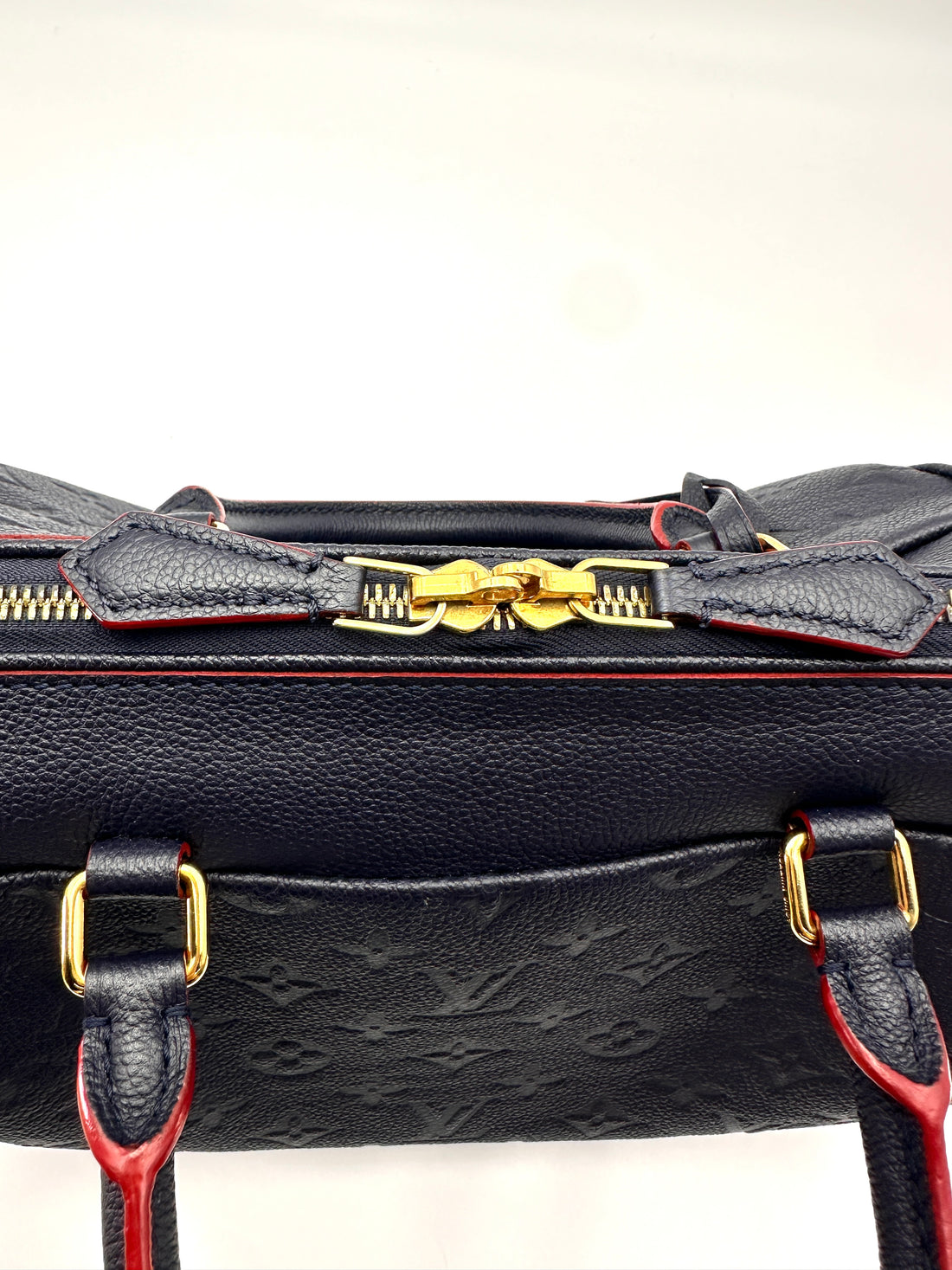 Louis Vuitton Speedy25 Navy Monogram Empreinte Leather Handle Bag LV3215