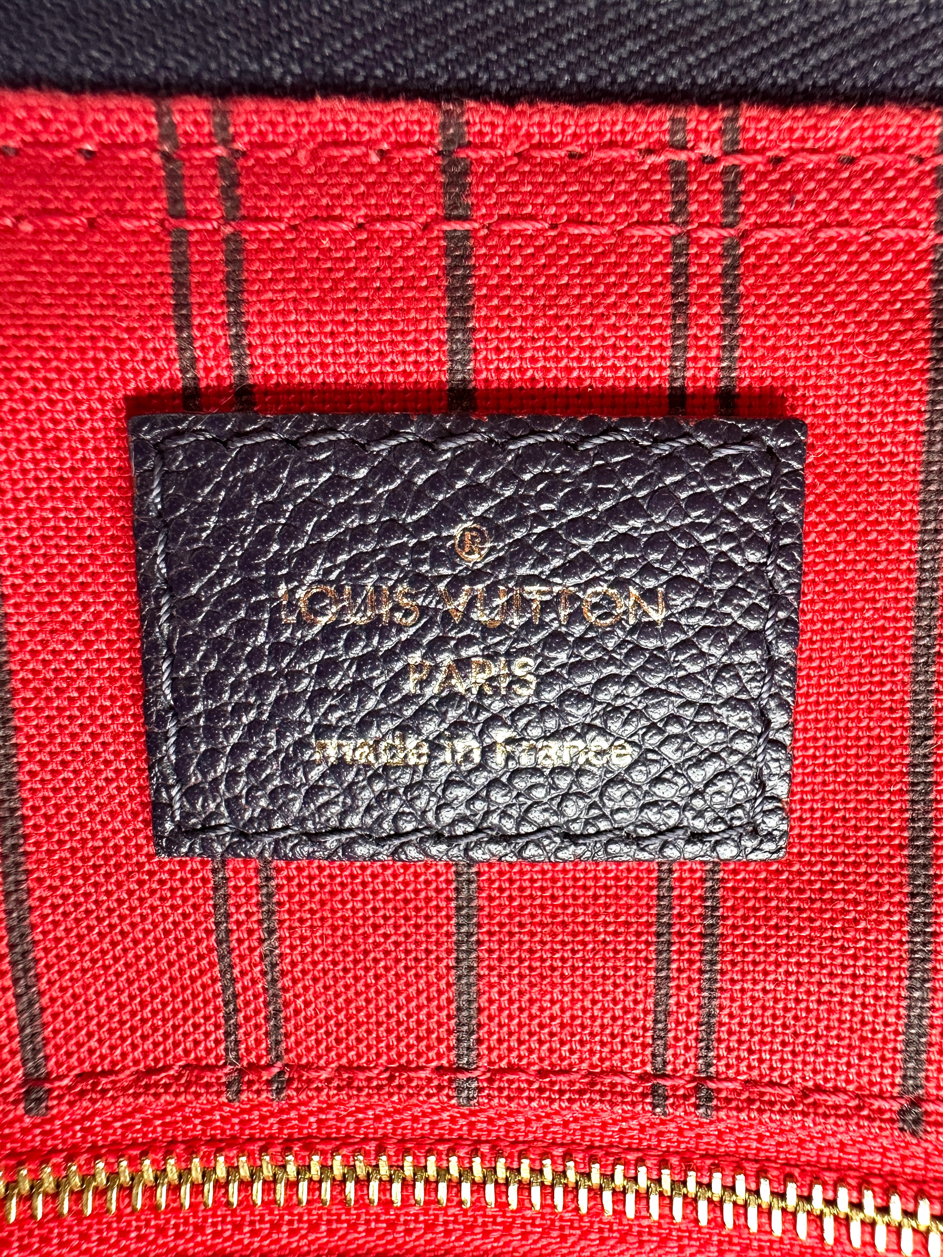 Louis Vuitton Speedy25 Navy Monogram Empreinte Leather Handle Bag LV3215