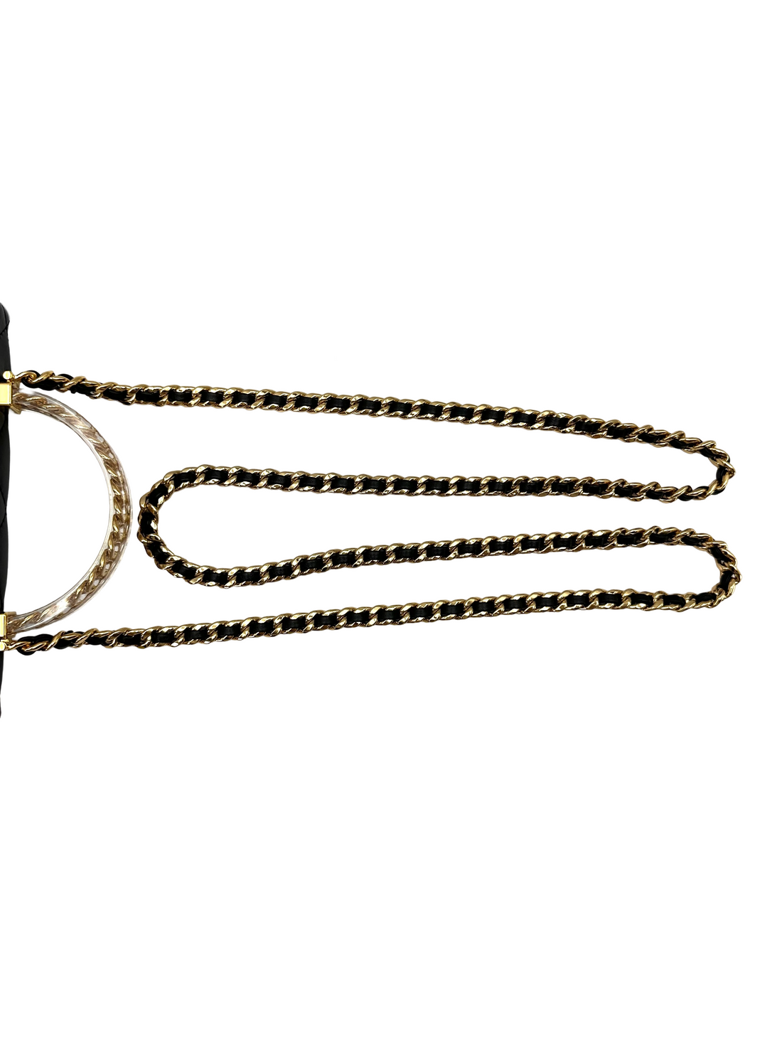 Chanel 24S Black Quilted Leather Handle Bag With Gold Hardware(N9***98) IRIS262