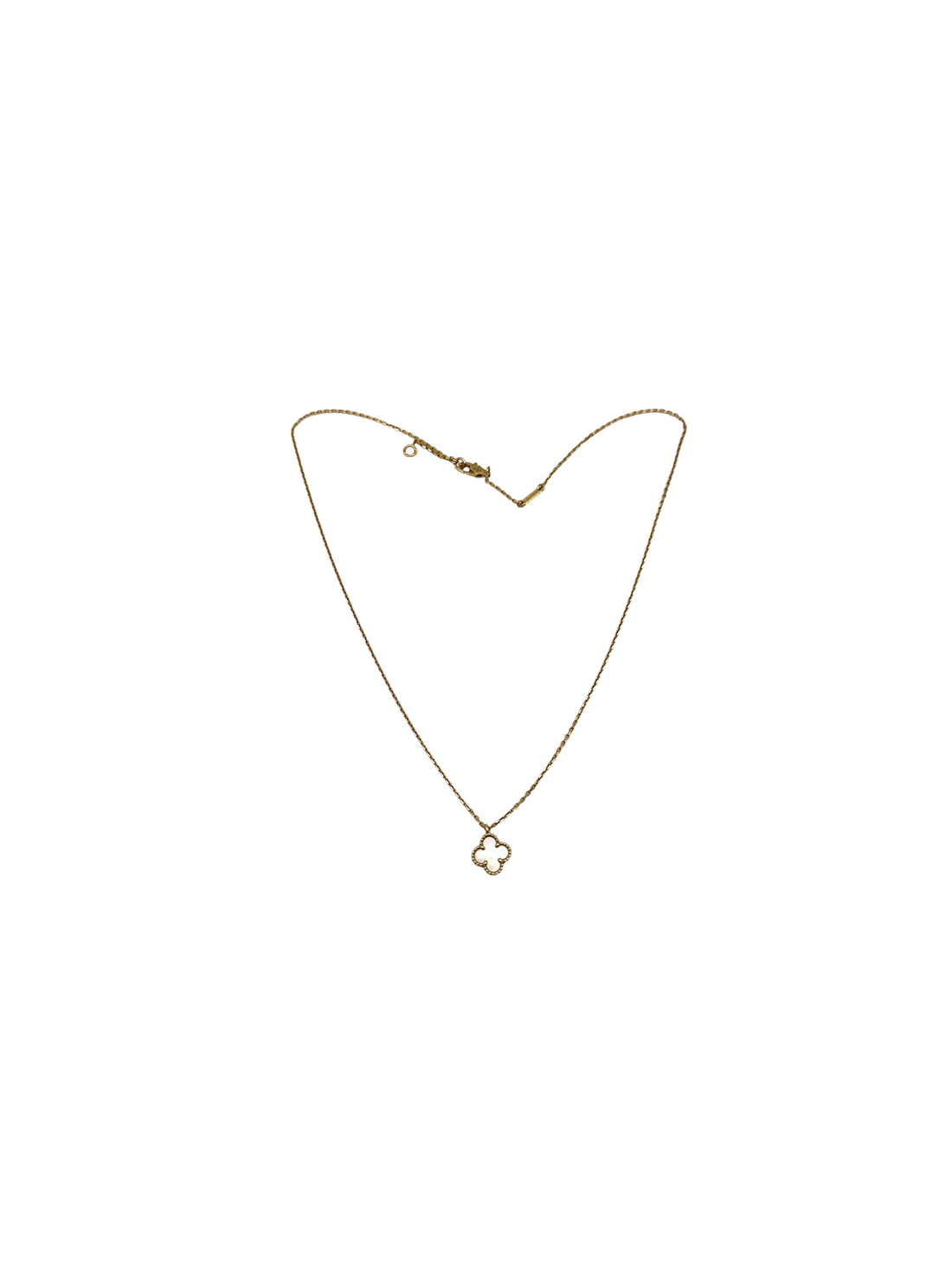 Van Cleef & Arpels White Alhambra Pendant Necklace VC10