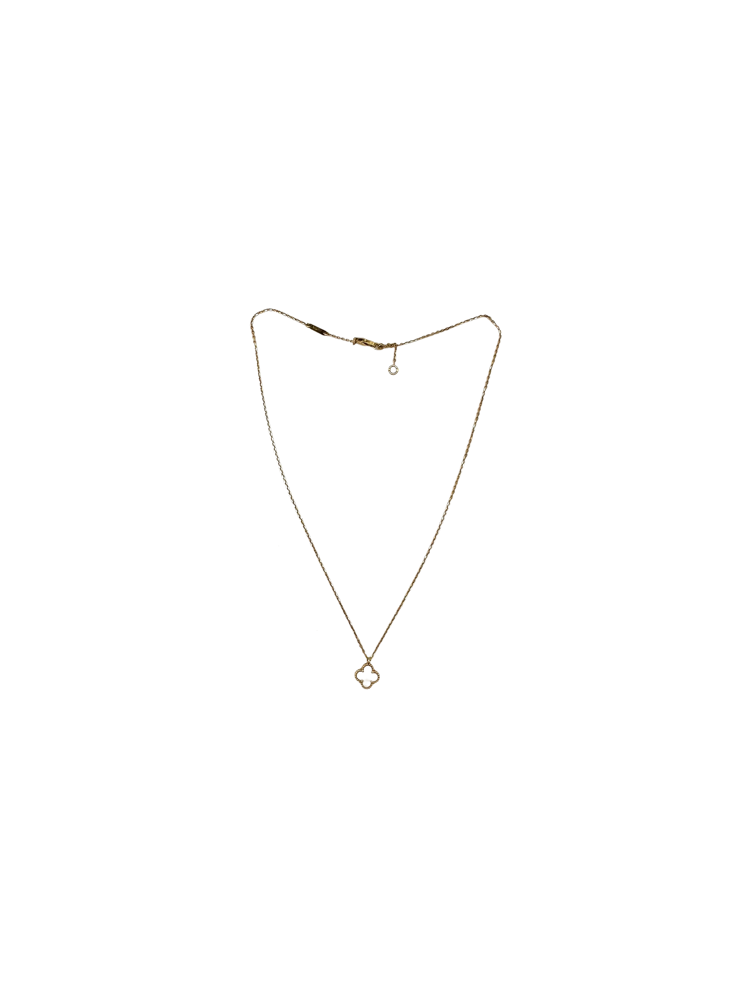 Van Cleef & Arpels White Alhambra Pendant Necklace VC10