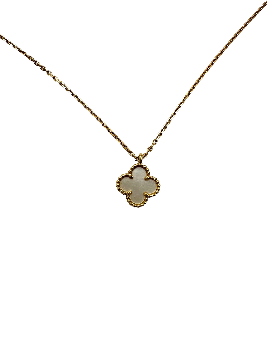 Van Cleef & Arpels White Alhambra Pendant Necklace VC10