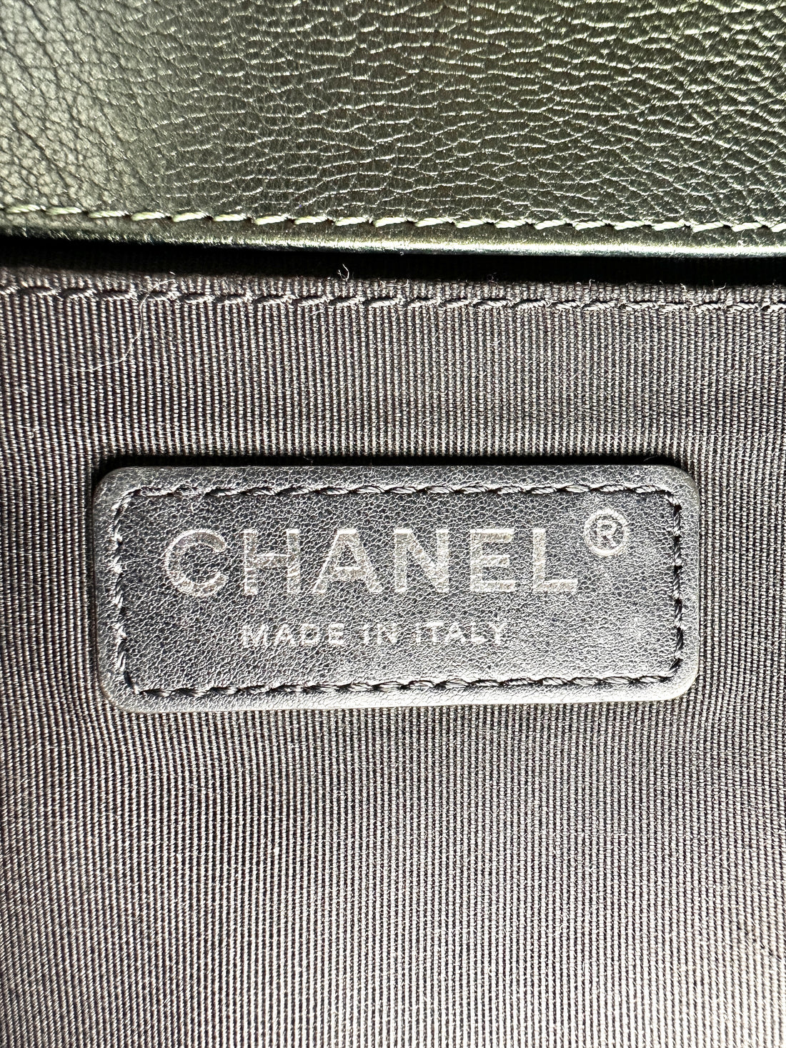 Chanel LeBoy Green Quilted Leather Flap Bag With Iridescent Hardware(21***92) CC2429