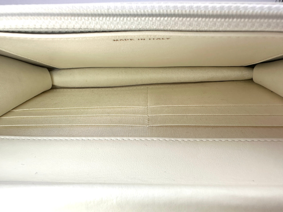 Chanel LeBoy White Quilted Leather Wallet On Chain(27***33) CC2427