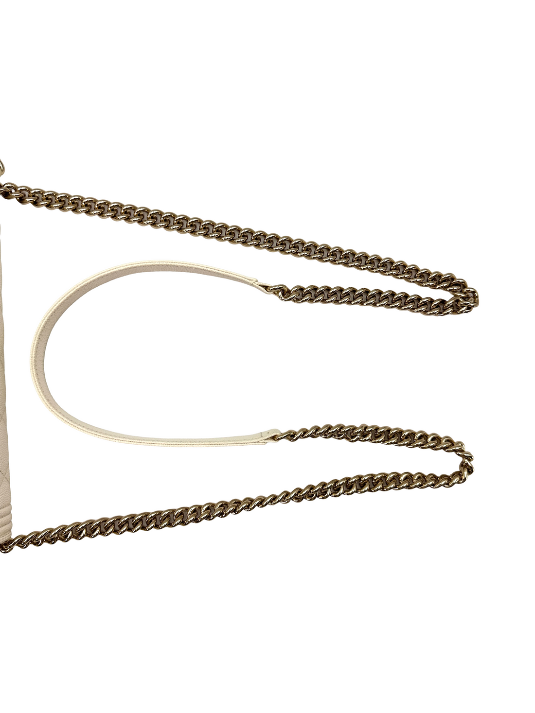 Chanel LeBoy White Quilted Leather Wallet On Chain(27***33) CC2427