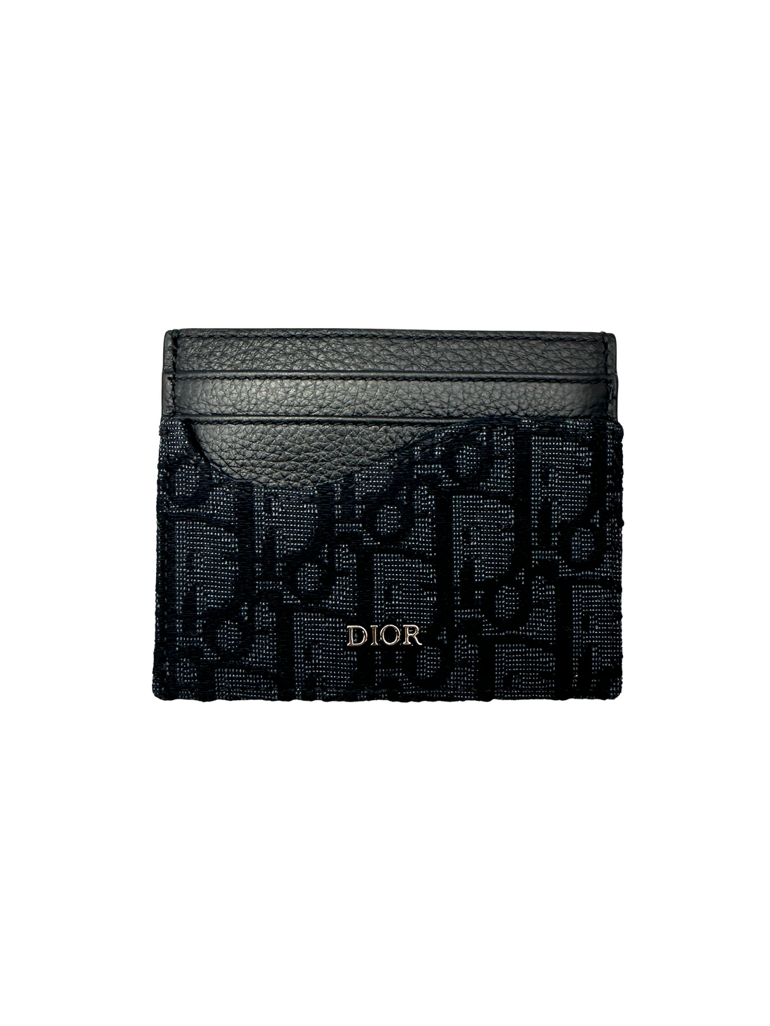 Christian Dior Oblique Navy Jacquard Card Holder DOA01