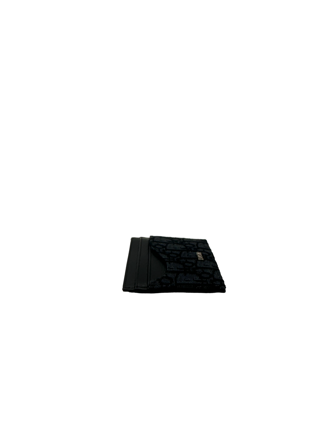 Christian Dior Oblique Navy Jacquard Card Holder DOA01
