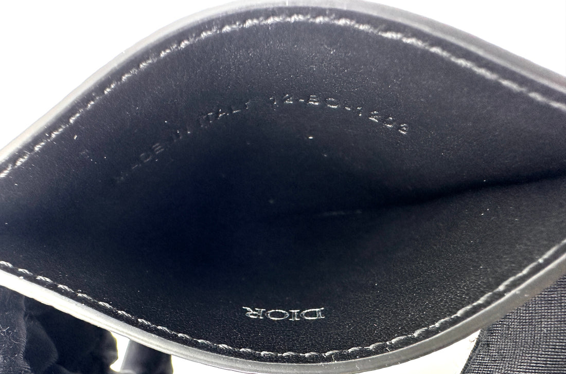 Christian Dior Oblique Navy Jacquard Card Holder DOA01