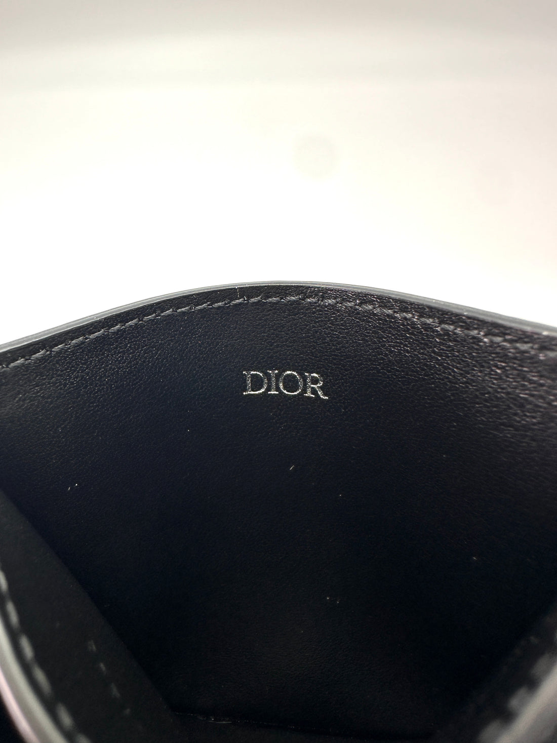 Christian Dior Oblique Navy Jacquard Card Holder DOA01
